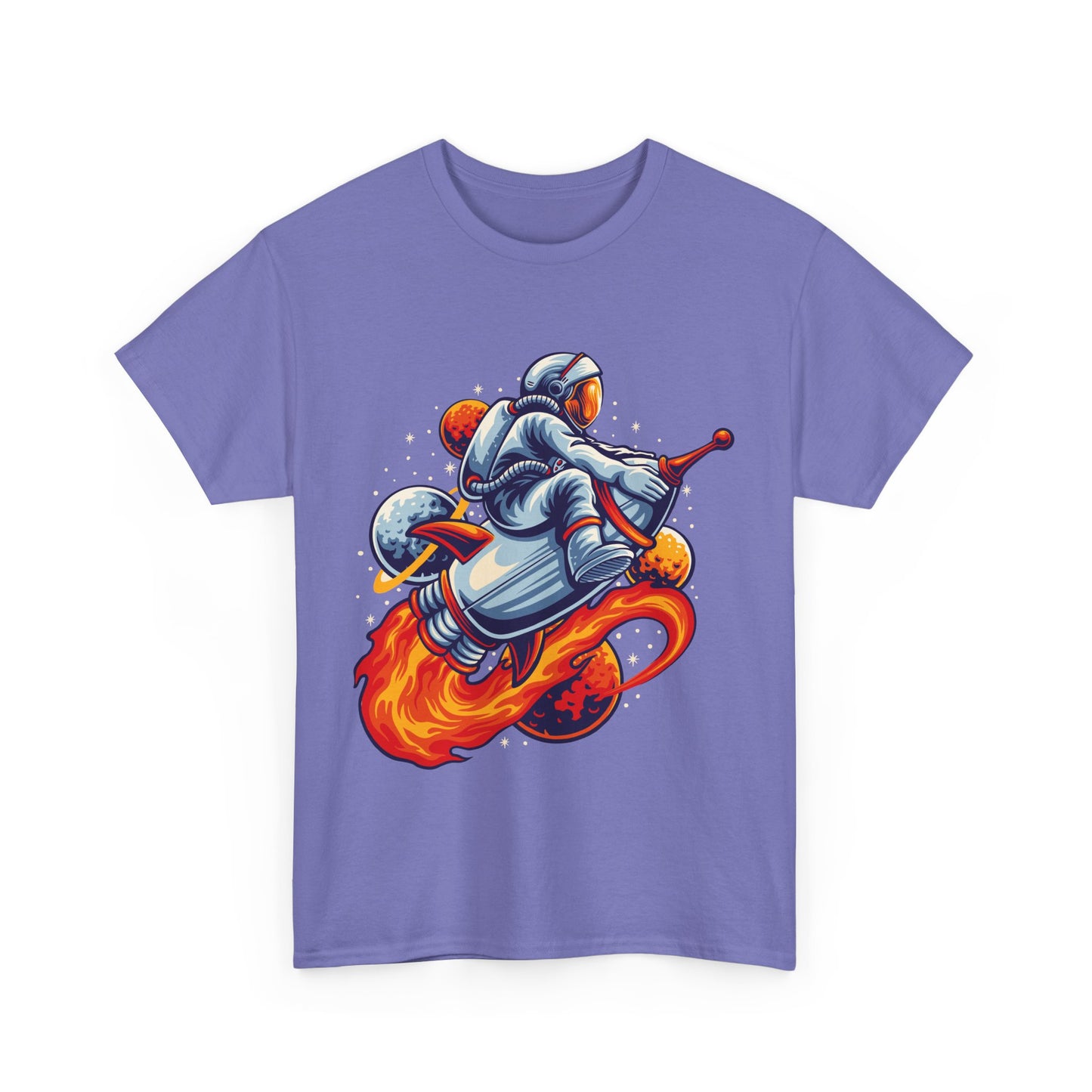 Retro Space Explorer Unisex Heavy Cotton Tee, graphic designed, tees, t-shirt, t-shirts, png
