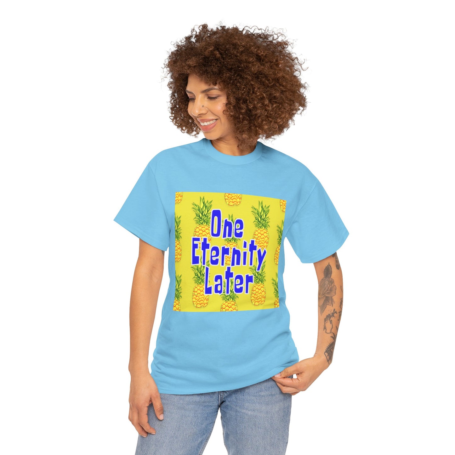 One Eternity Later, Unisex Heavy Cotton Tee, SpongeBob, cartoons, t-shirt, t-shirts, tshirt, png, funny, kids, GraphicTees