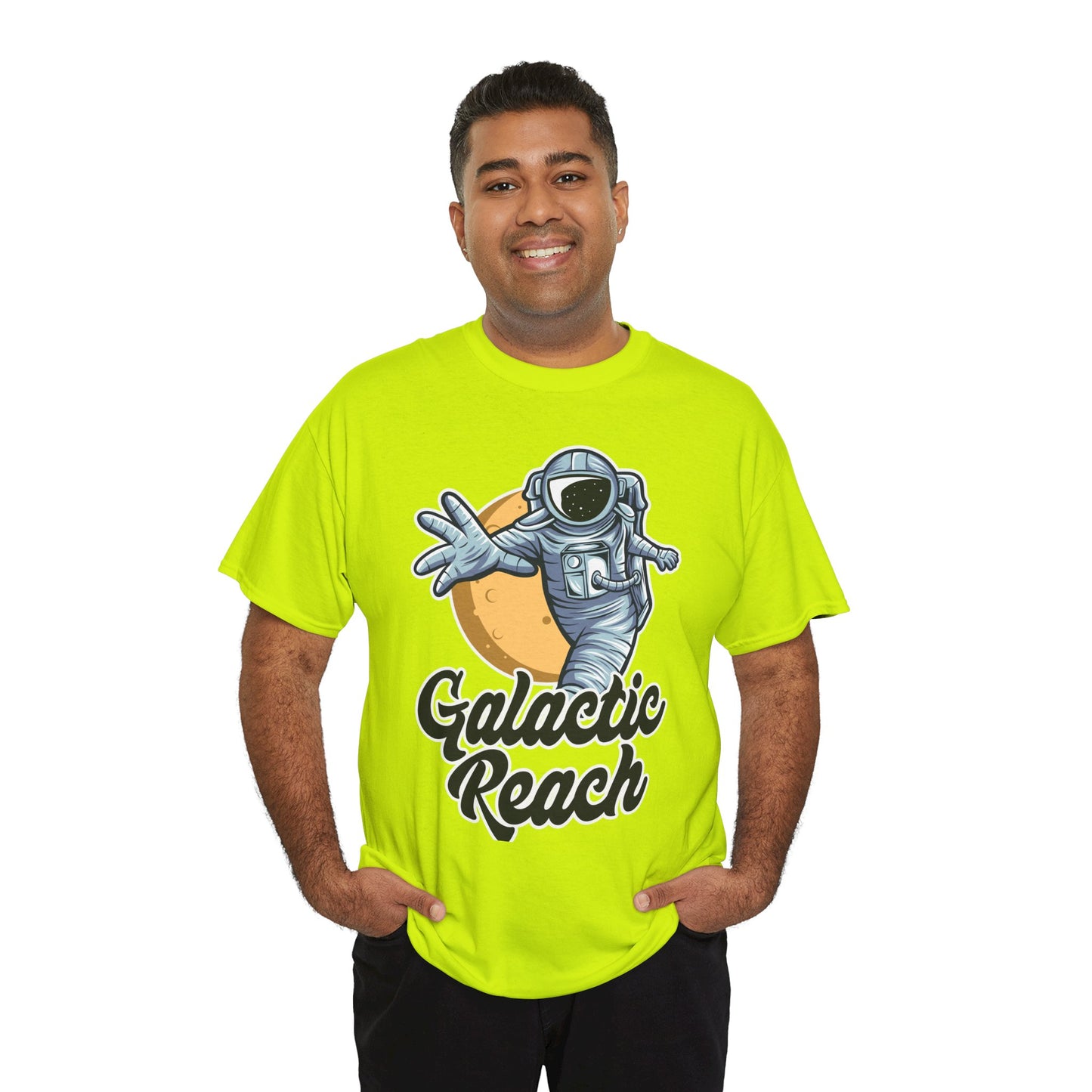 Galactic Reach, Astronaut, Unisex Heavy Cotton Tee, Express Delivery available, graphic design, png