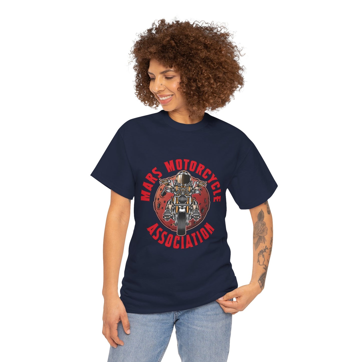 Mars Motorcycle Association Unisex Heavy Cotton Tee - Perfect Gift for Bikers