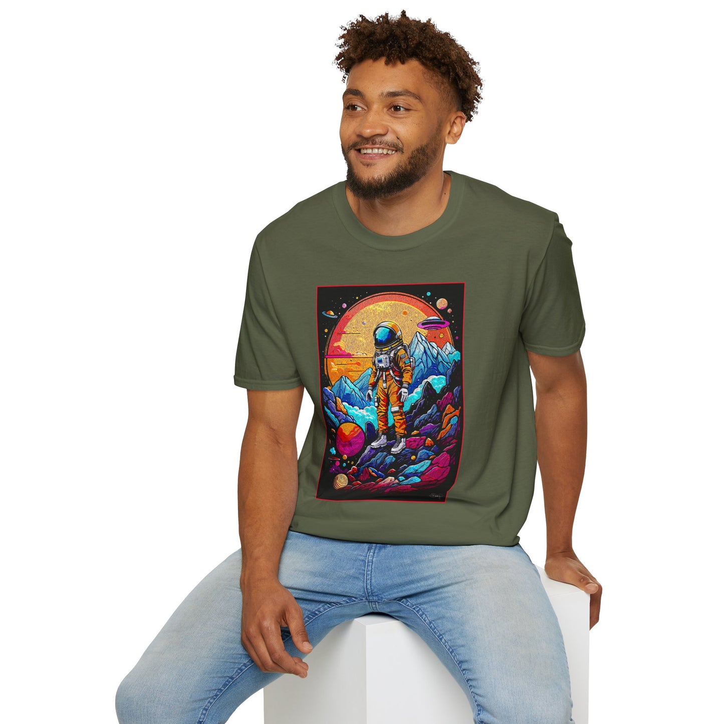 Astronaut Adventure T-Shirt | Cosmic Space Tee, Unisex Graphic Shirt, Gift for Space Lovers, Festival Wear, Outer Space Design