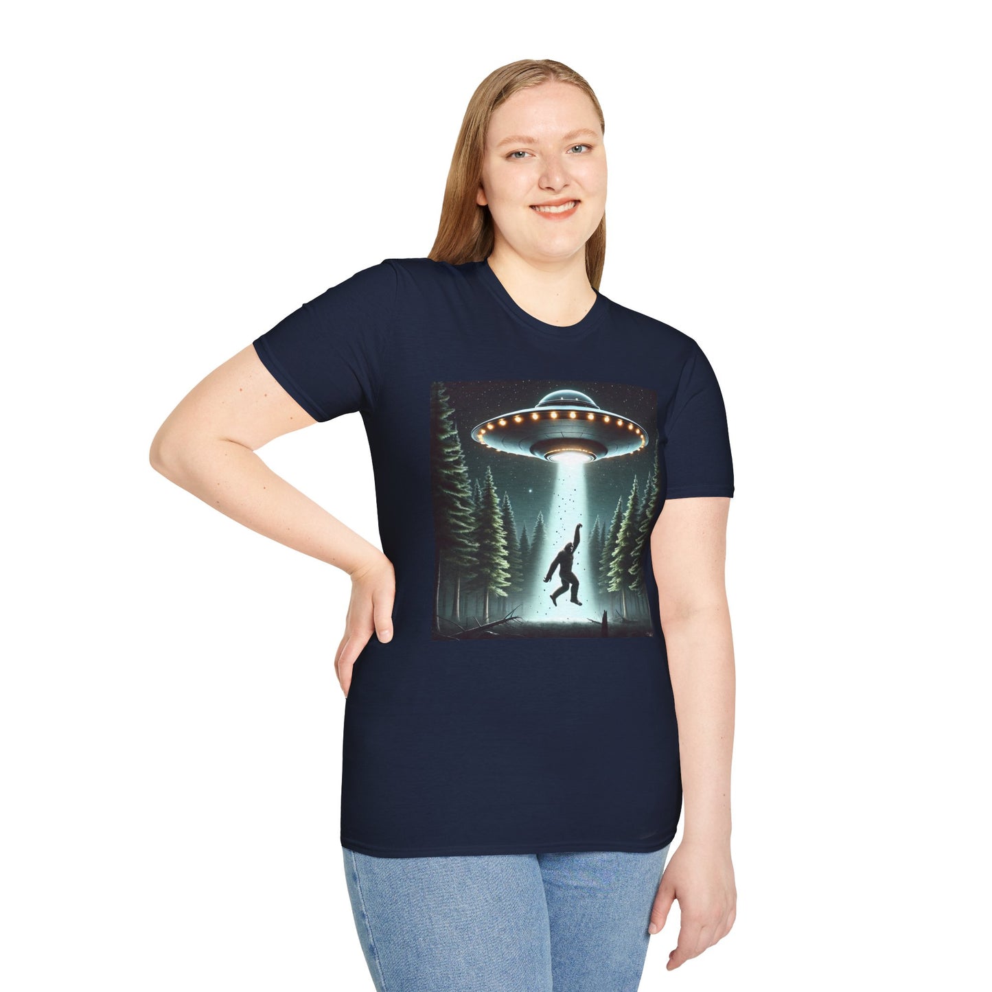 Funny UFO Abduction Unisex T-Shirt, Alien Theme Tee, Gift for Sci-Fi Lovers, Cool Graphic Shirt, Quirky Apparel, Unique Vintage Style