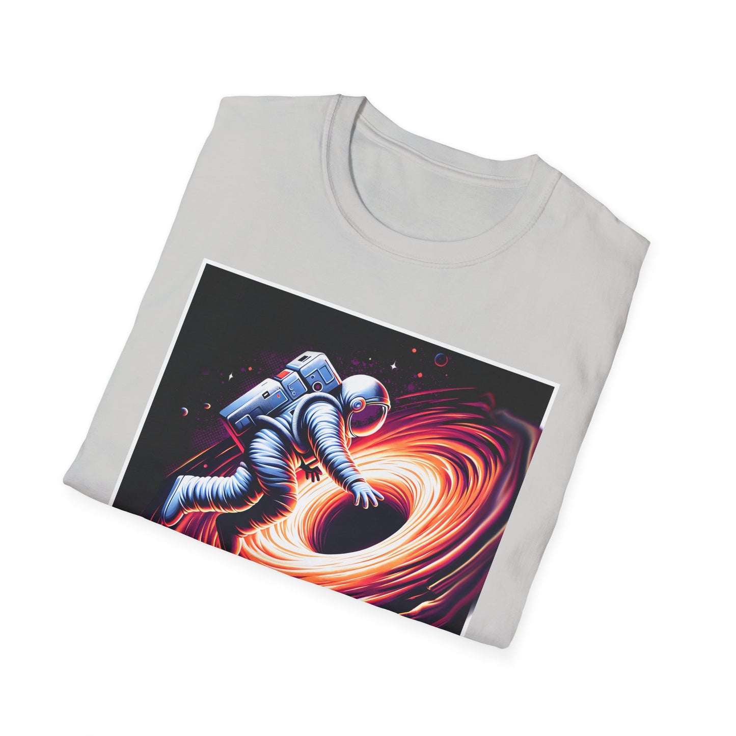 Falling Into a Blackhole Unisex Softstyle, T-Shirt, Space Lover Gift, Sci-Fi Tee, Astronomy Shirt, Creative Graphic T-Shirt, Gift Astronaut