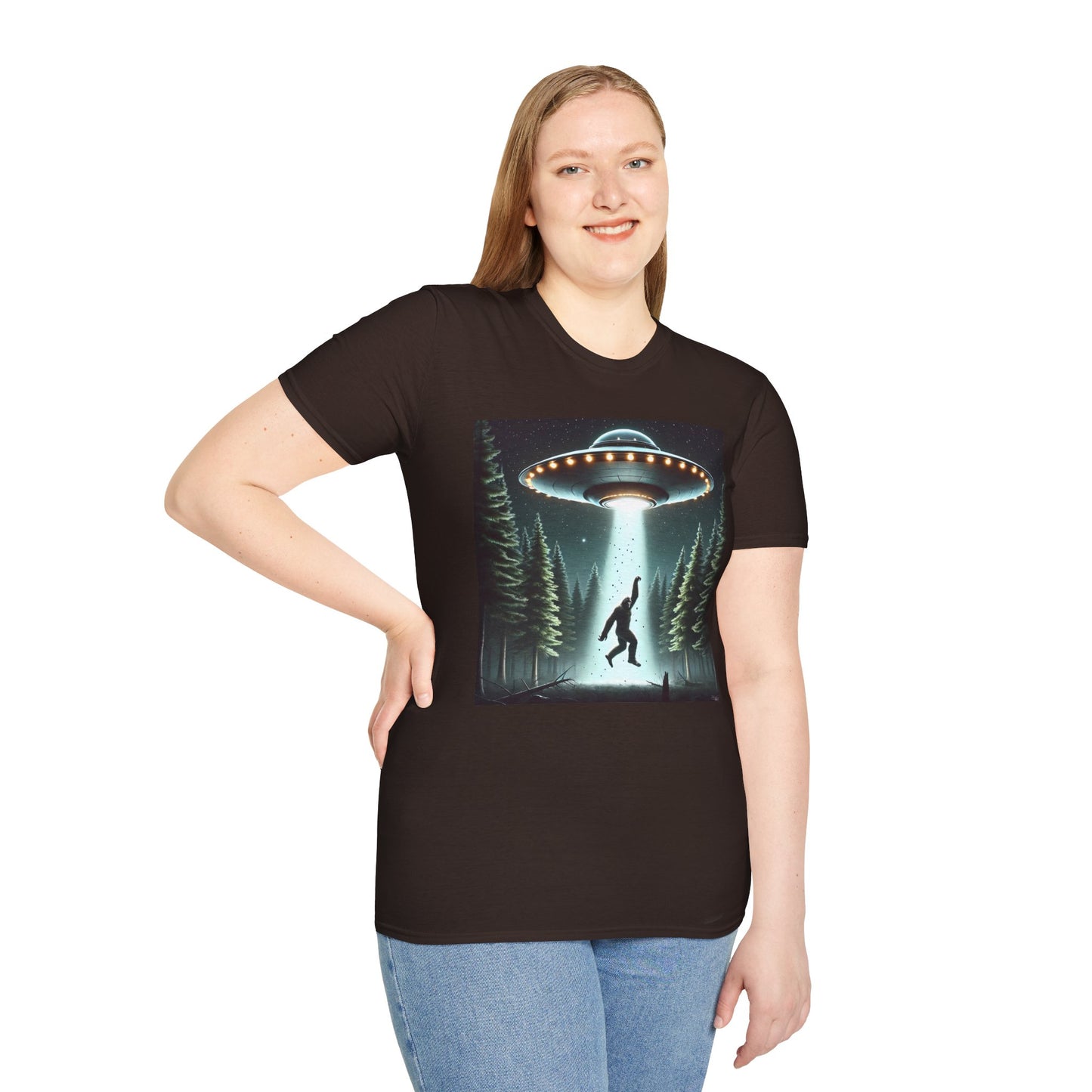 Funny UFO Abduction Unisex T-Shirt, Alien Theme Tee, Gift for Sci-Fi Lovers, Cool Graphic Shirt, Quirky Apparel, Unique Vintage Style