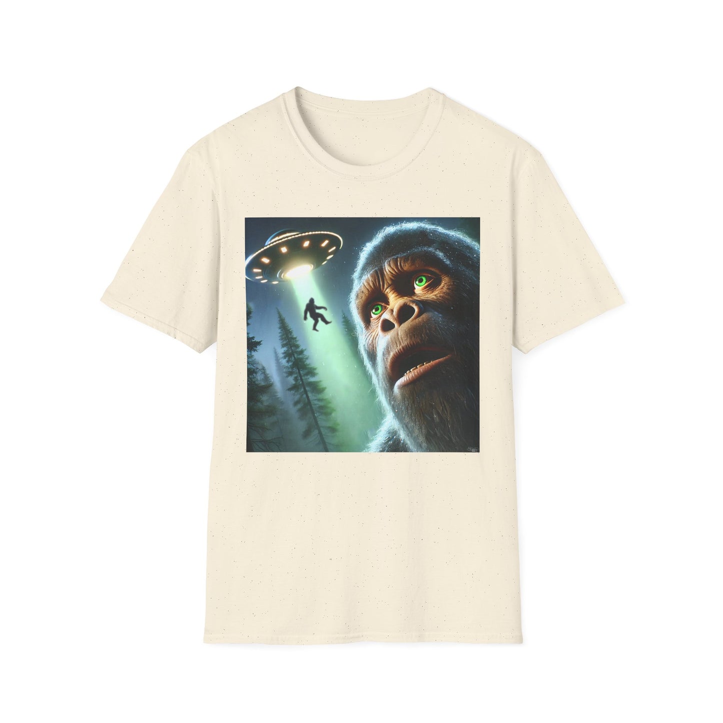 Bigfoot UFO Unisex T-Shirt, Funny Graphic Tee, Gift for Alien Lovers, Unique Summer Shirt, Casual Everyday Wear, t-shirt, tshirts, party