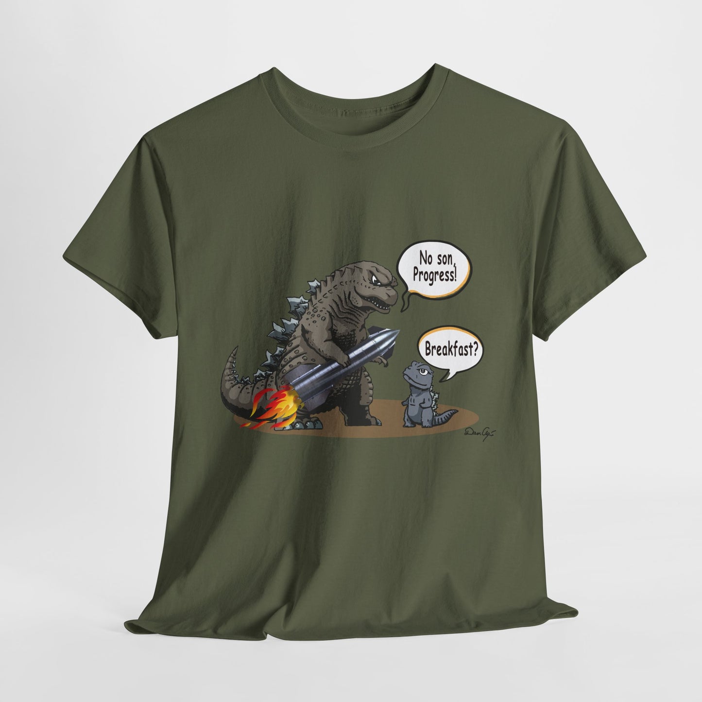 Godzilla, Son and SpaceX, Unisex Heavy Cotton Tee, print design, t-shirt, t-shirts, t-shirts, png, funny, cartoons, tee