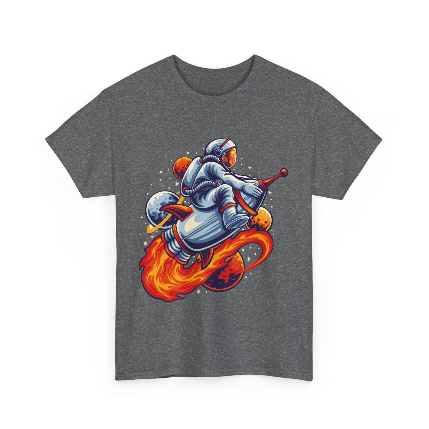 Retro Space Explorer Unisex Heavy Cotton Tee, graphic designed, tees, t-shirt, t-shirts, png