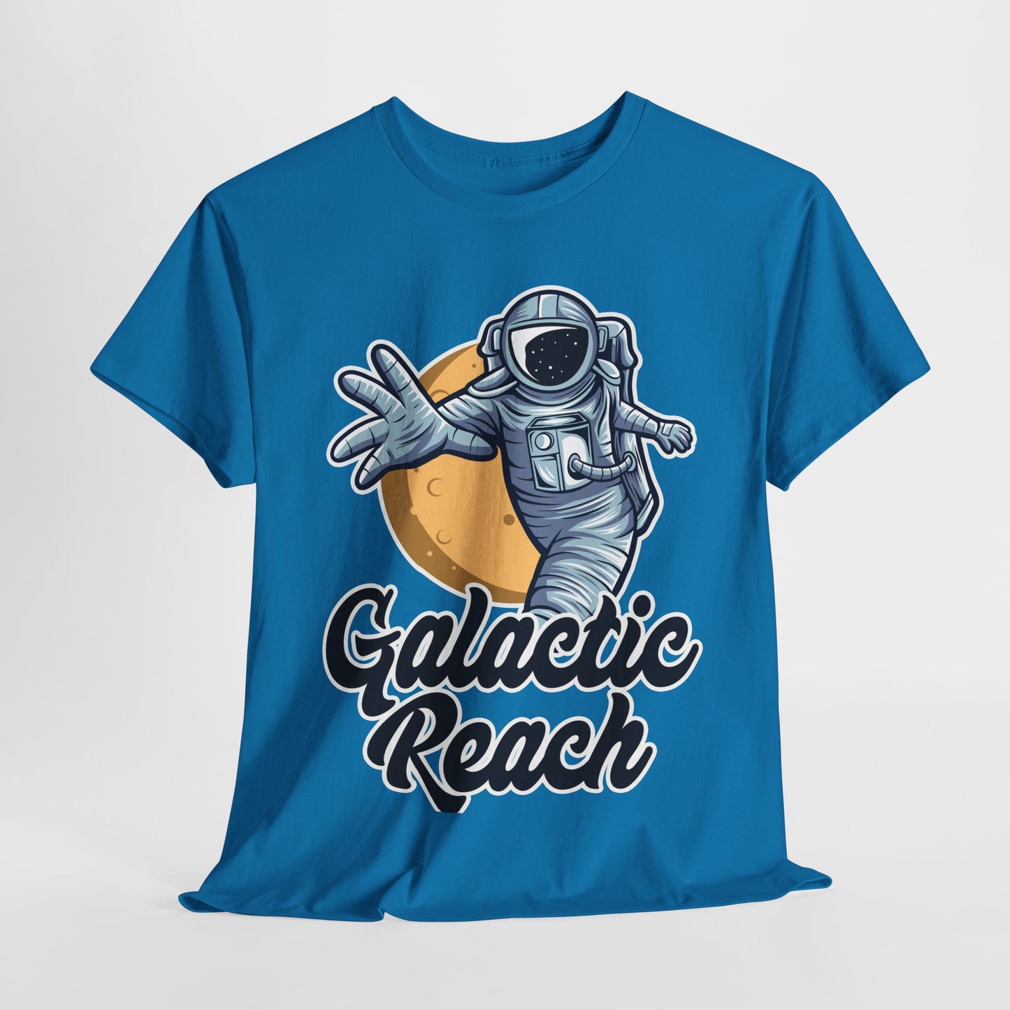 Galactic Reach, Astronaut, Unisex Heavy Cotton Tee, Express Delivery available, graphic design, png