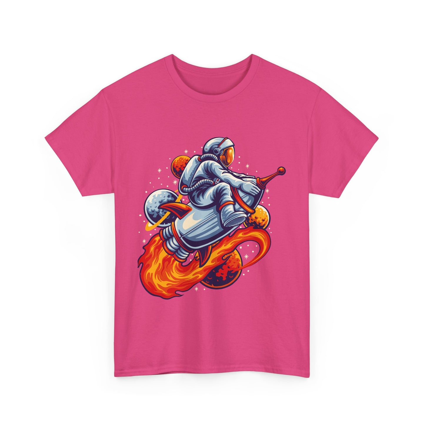 Retro Space Explorer Unisex Heavy Cotton Tee, graphic designed, tees, t-shirt, t-shirts, png