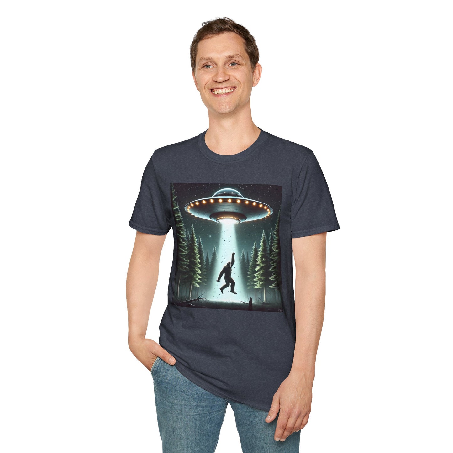 Funny UFO Abduction Unisex T-Shirt, Alien Theme Tee, Gift for Sci-Fi Lovers, Cool Graphic Shirt, Quirky Apparel, Unique Vintage Style