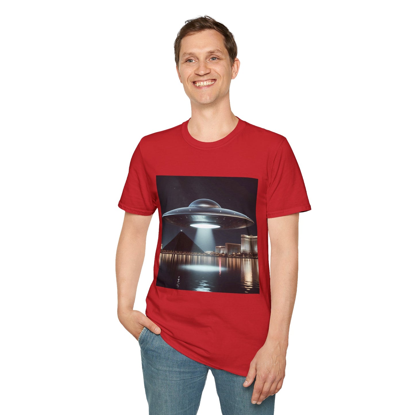 Vintage UFO Graphic Unisex T-Shirt, Retro Tee for Sci-Fi Lovers, Gift for Space Enthusiasts, Cool Alien Design, Unique Casual Wear