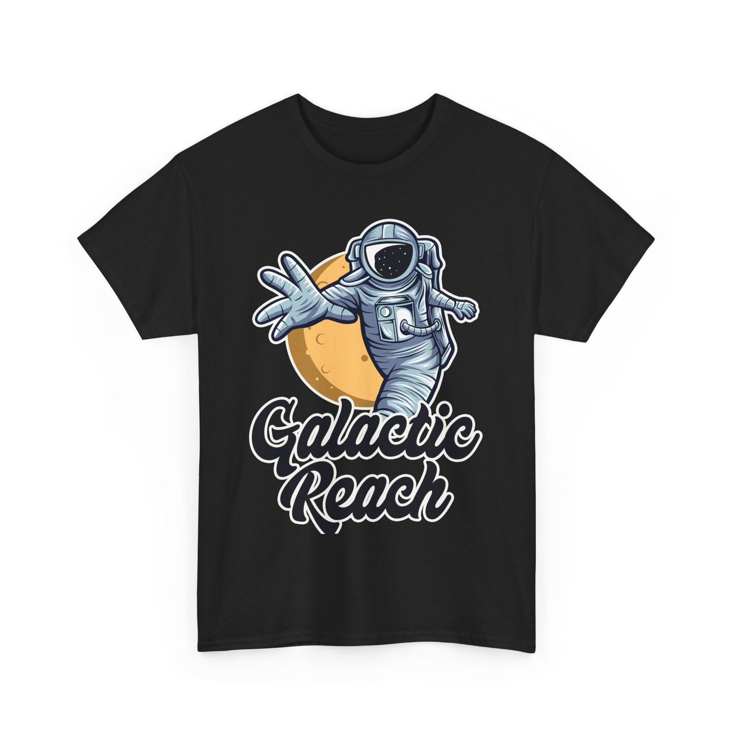Galactic Reach, Astronaut, Unisex Heavy Cotton Tee, Express Delivery available, graphic design, png