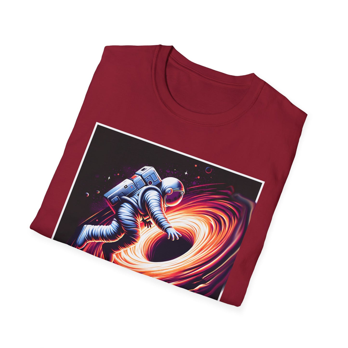 Falling Into a Blackhole Unisex Softstyle, T-Shirt, Space Lover Gift, Sci-Fi Tee, Astronomy Shirt, Creative Graphic T-Shirt, Gift Astronaut