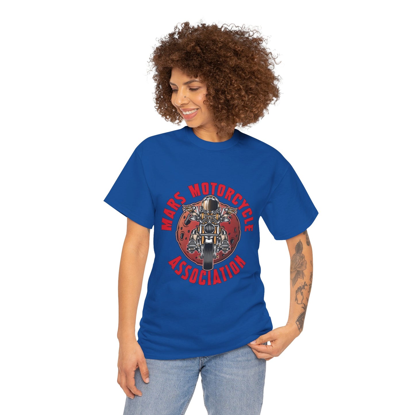 Mars Motorcycle Association Unisex Heavy Cotton Tee - Perfect Gift for Bikers