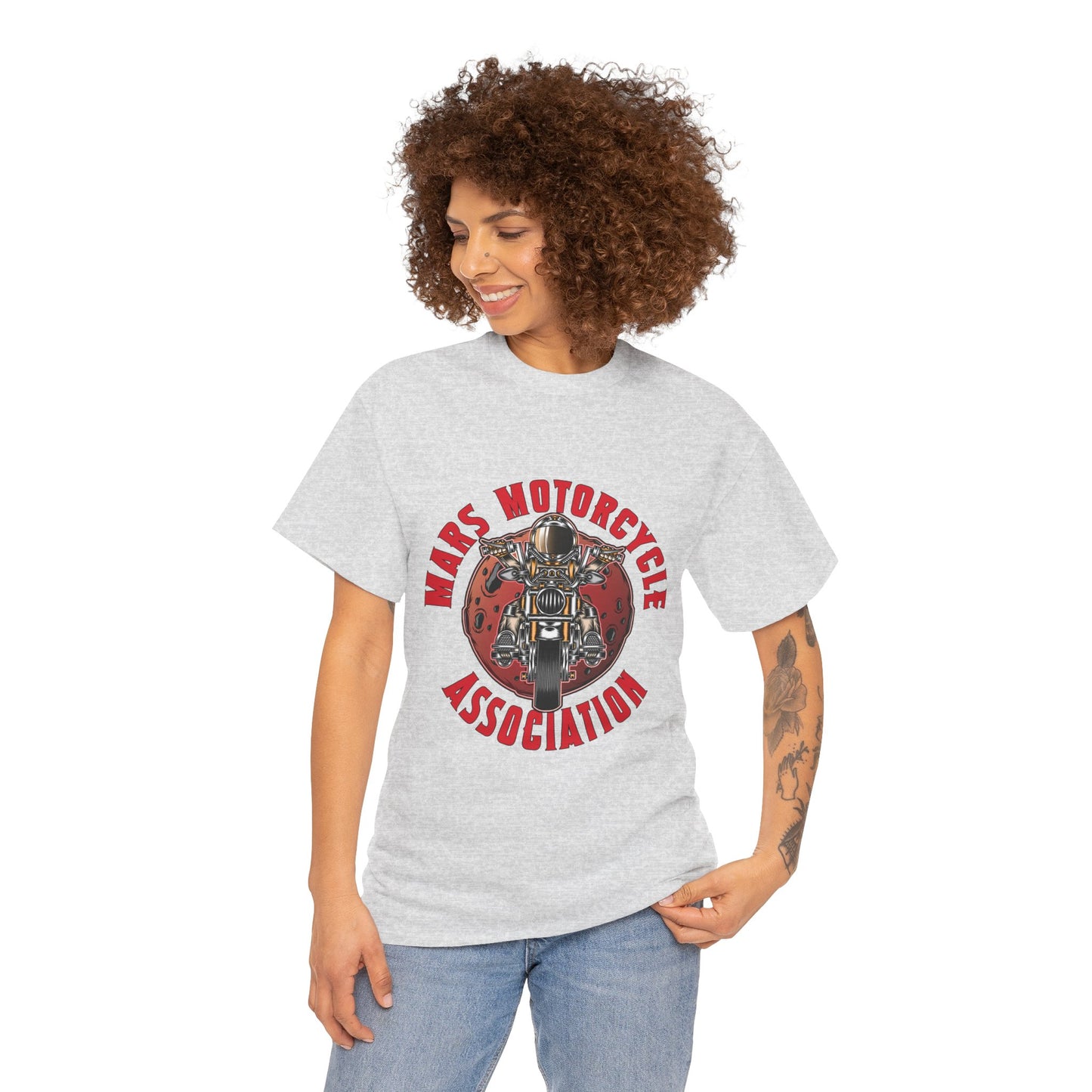Mars Motorcycle Association Unisex Heavy Cotton Tee - Perfect Gift for Bikers