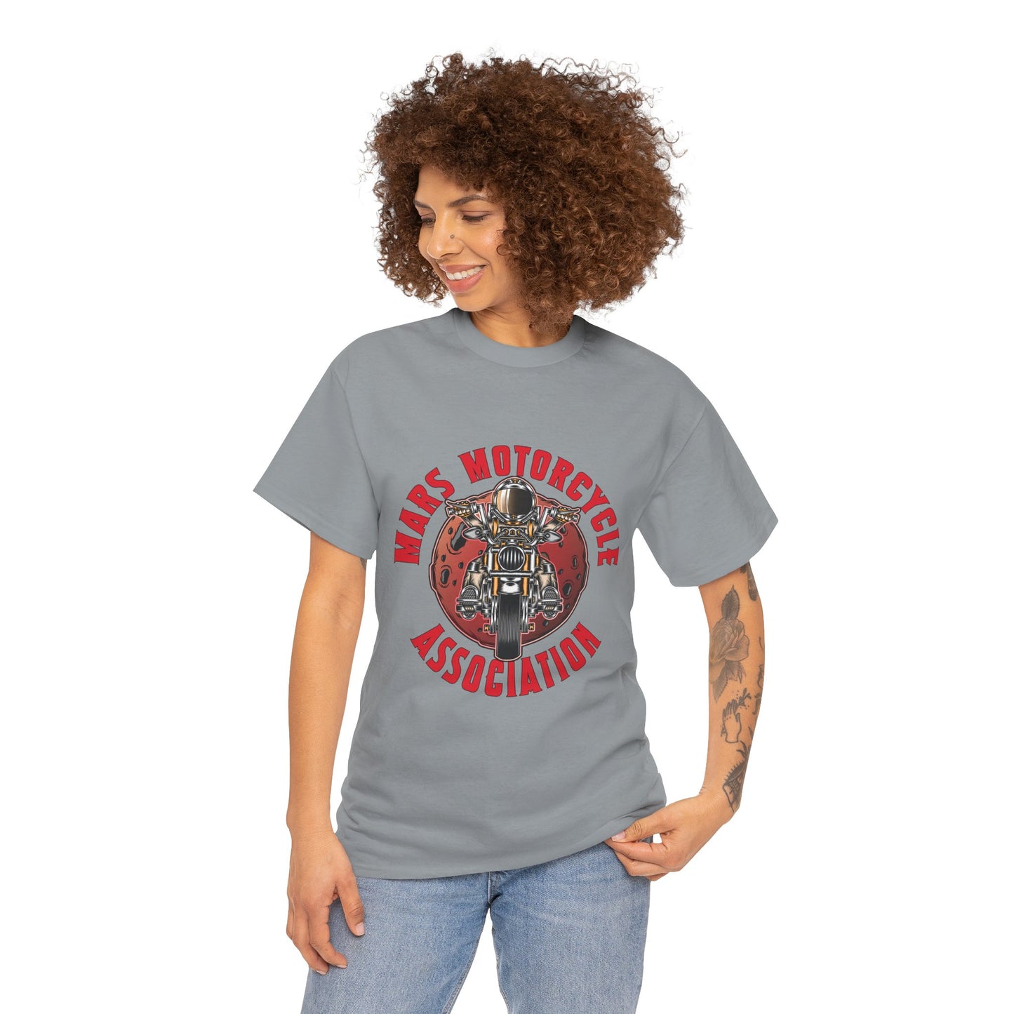 Mars Motorcycle Association Unisex Heavy Cotton Tee - Perfect Gift for Bikers