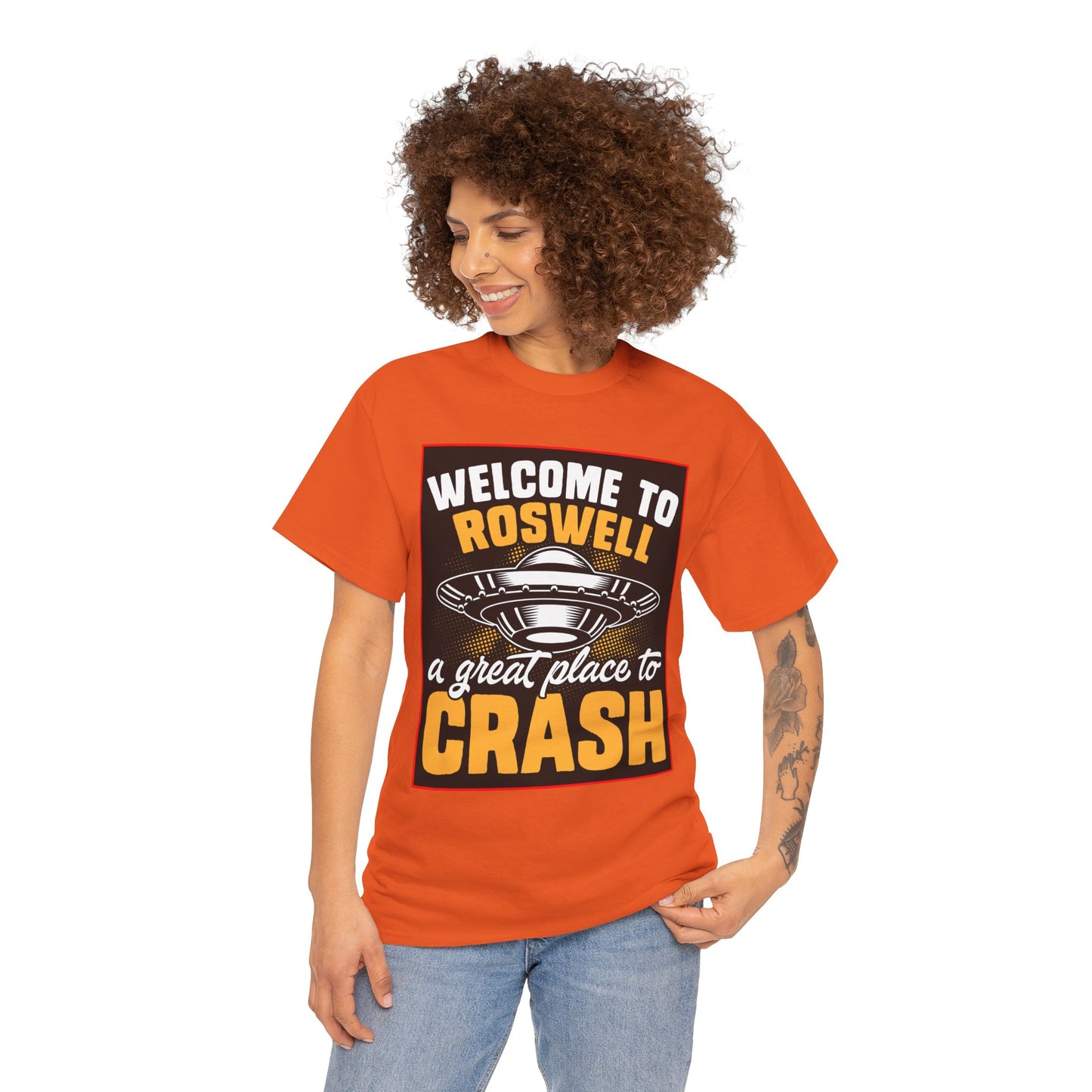 Roswell, UFO, Unisex Heavy Cotton Tee, graphic design, png, t-shirts, t-shirt, tshirts