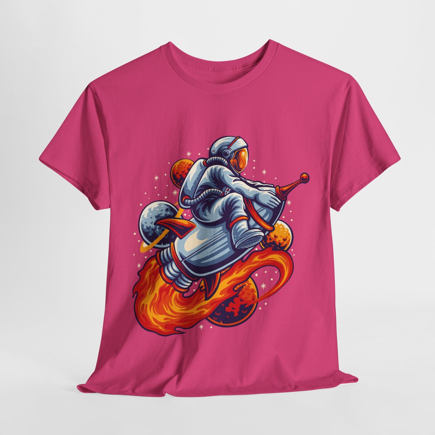 Retro Space Explorer Unisex Heavy Cotton Tee, graphic designed, tees, t-shirt, t-shirts, png