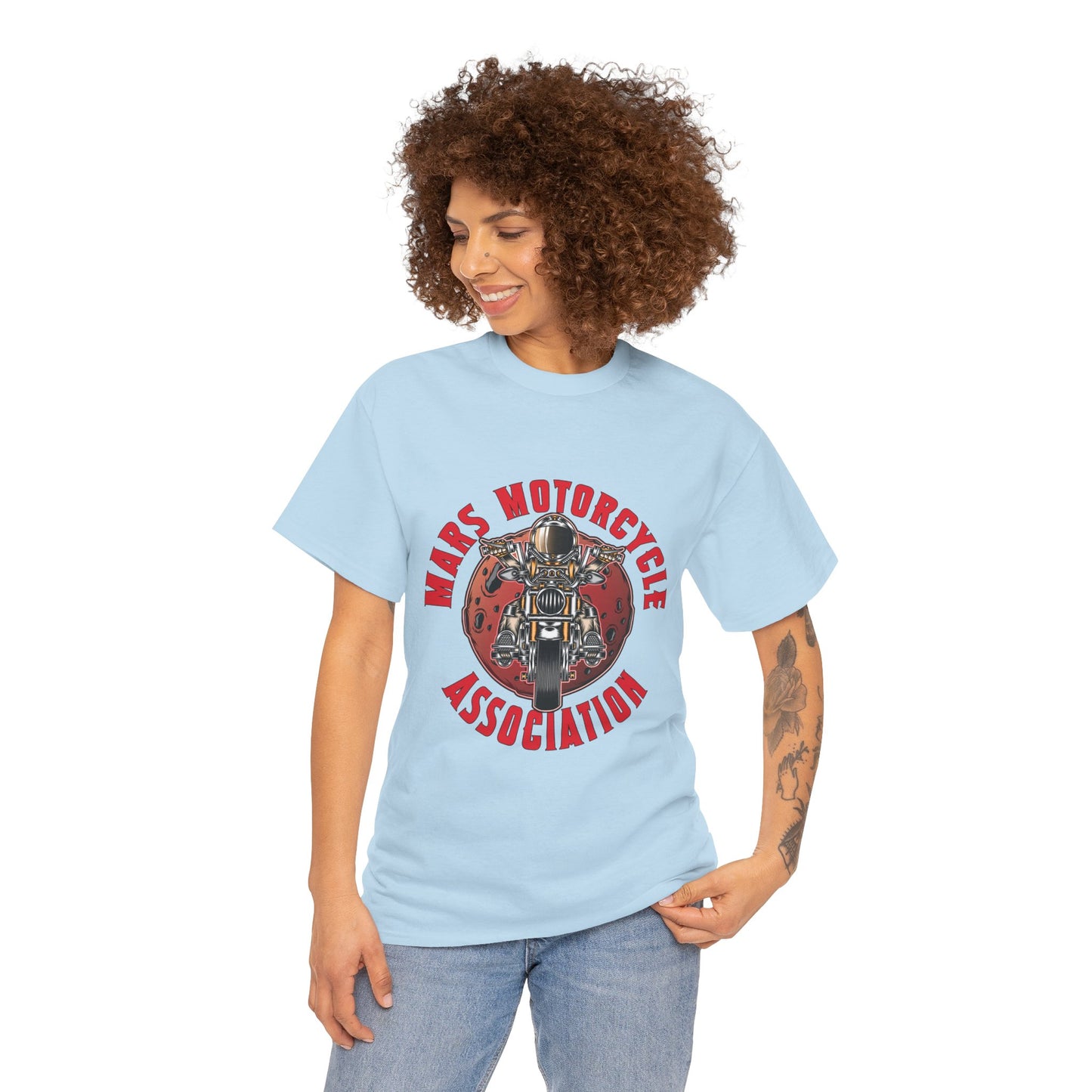 Mars Motorcycle Association Unisex Heavy Cotton Tee - Perfect Gift for Bikers