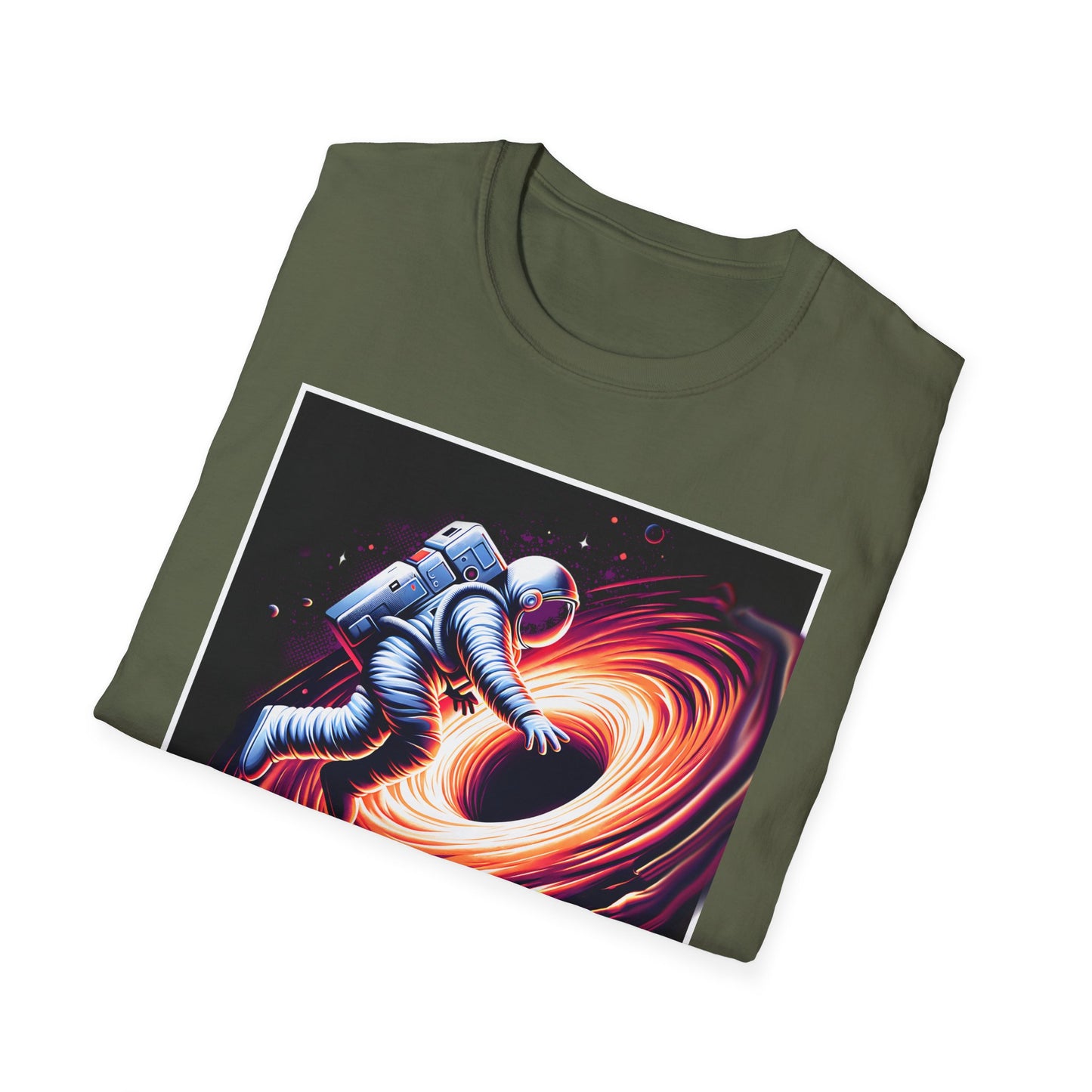 Falling Into a Blackhole Unisex Softstyle, T-Shirt, Space Lover Gift, Sci-Fi Tee, Astronomy Shirt, Creative Graphic T-Shirt, Gift Astronaut