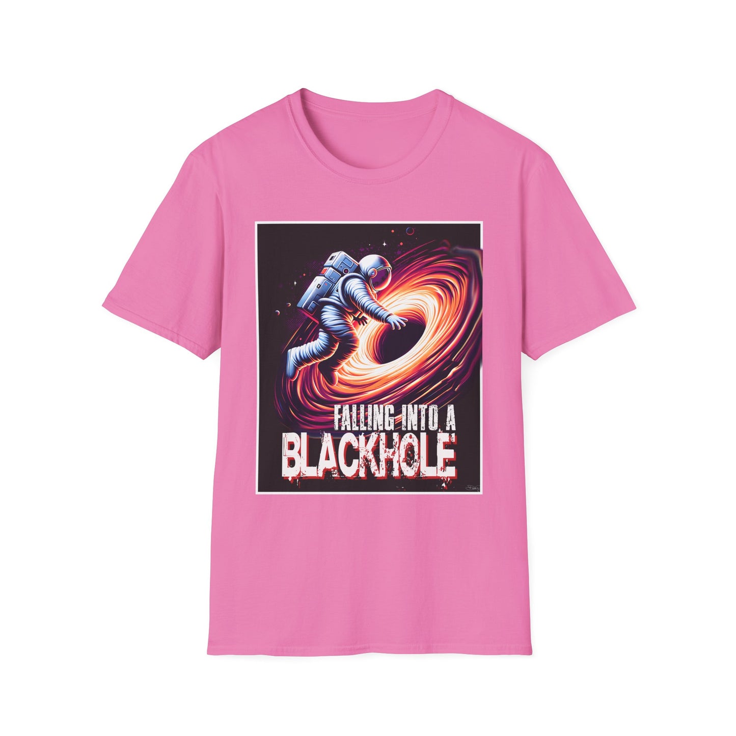 Falling Into a Blackhole Unisex Softstyle, T-Shirt, Space Lover Gift, Sci-Fi Tee, Astronomy Shirt, Creative Graphic T-Shirt, Gift Astronaut
