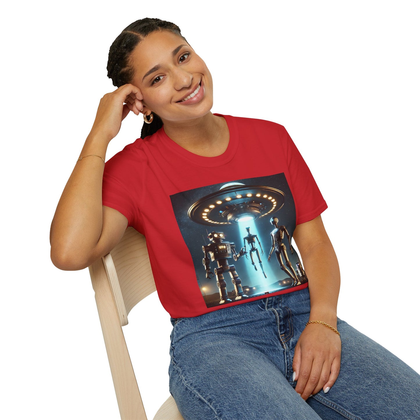 Retro Sci-Fi Unisex T-Shirt, Alien Design Shirt, Gift for Space Lovers, Cool Graphic Tee, Perfect for Sci-Fi Fans, Casual Wear