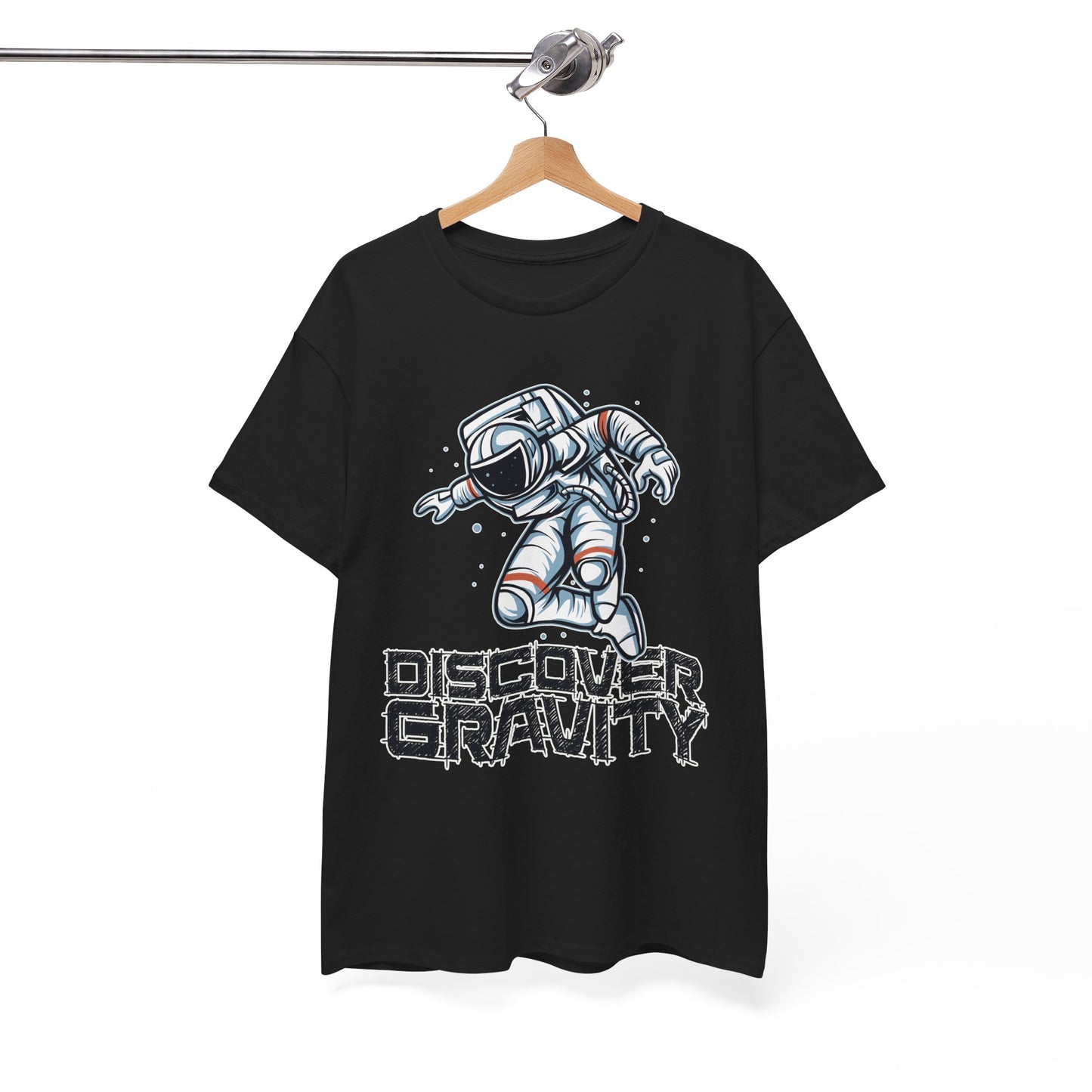 Discover Gravity. Unisex Heavy Cotton Tee - Fun Astronaut, Astronomy Graphic Tee - Unisex graphic design, png Express Delivery available
