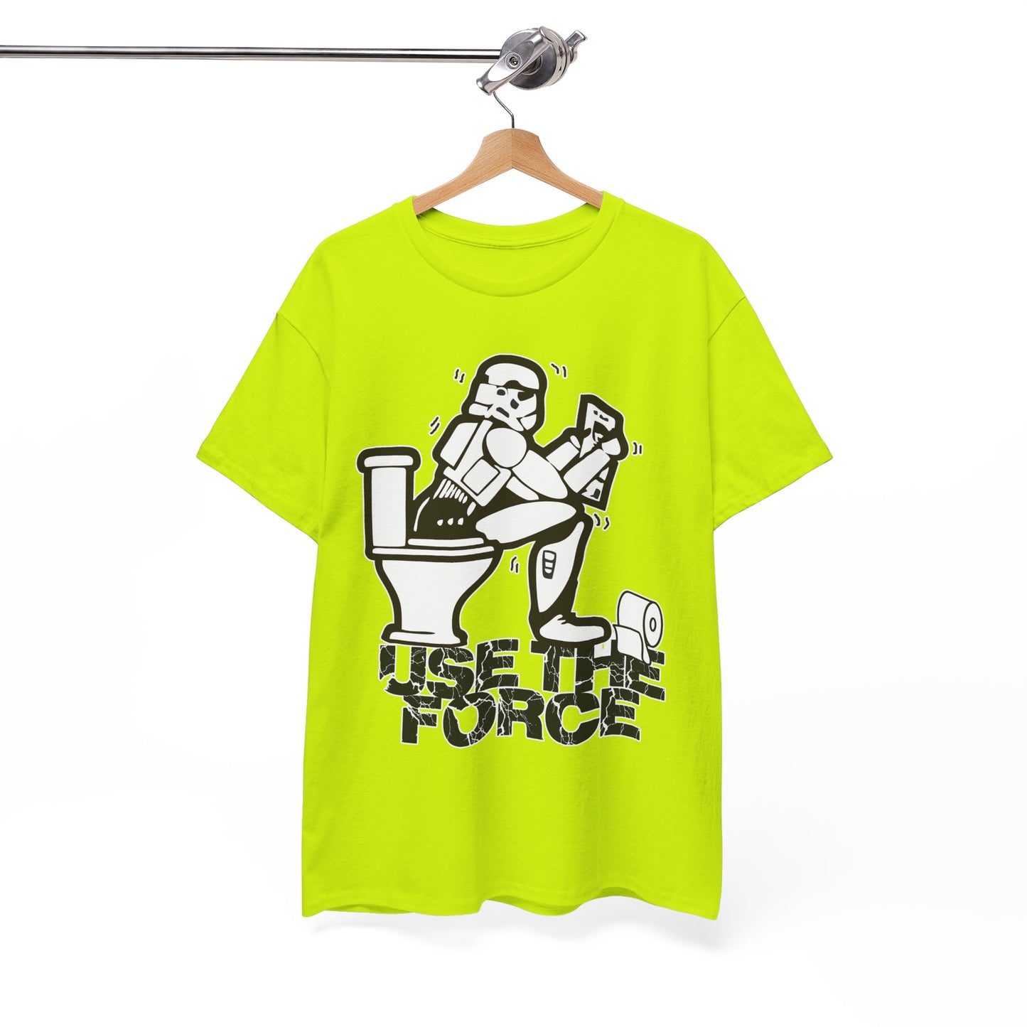Use The Force, Unisex Heavy Cotton Tee, Star Wars, funny, restroom jokes, graphic design, png