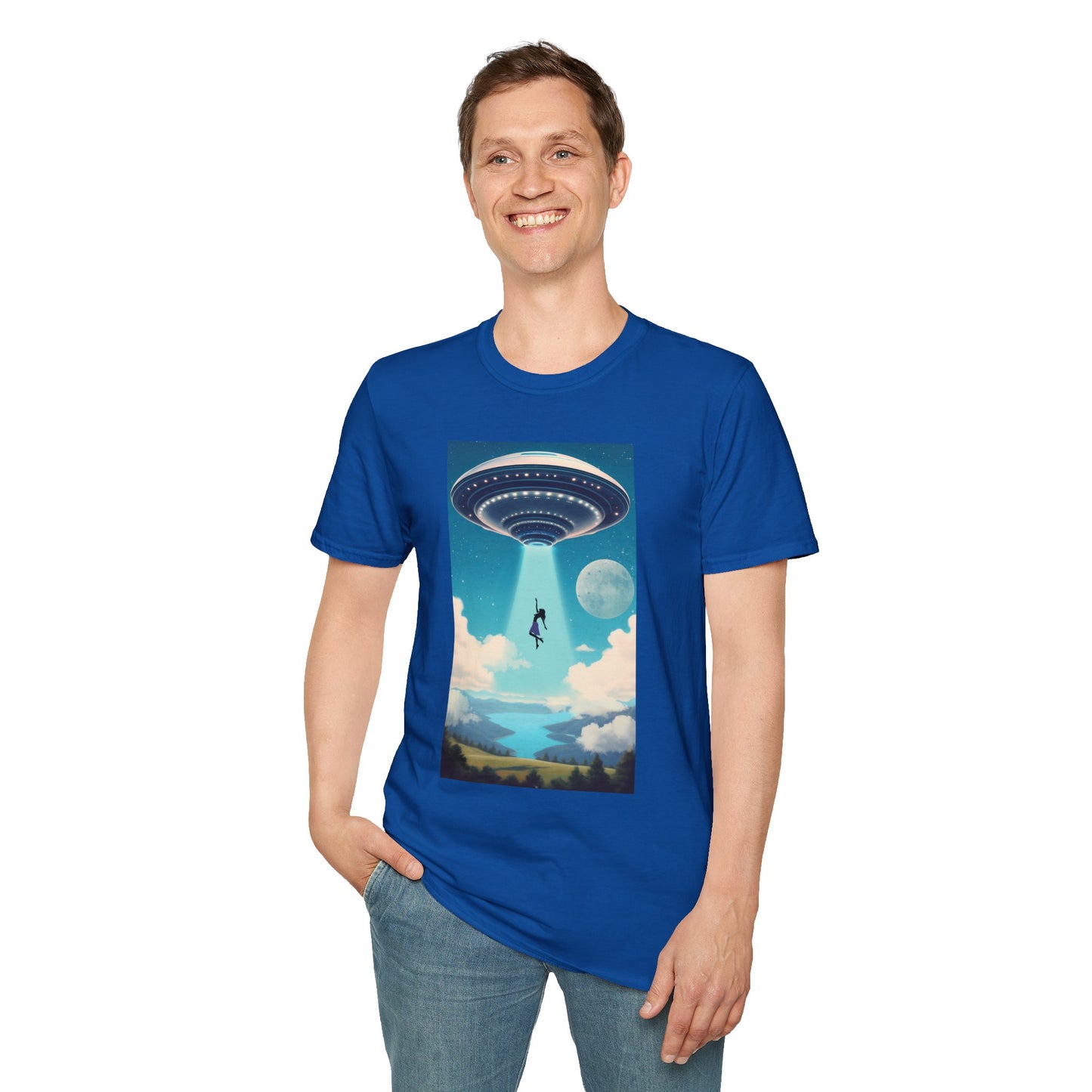Cosmic Abduction Unisex T-Shirt | Space Alien Tee, UFO Graphic Shirt, Sci-Fi Fan Gift, Casual Style, Cool Vintage Look
