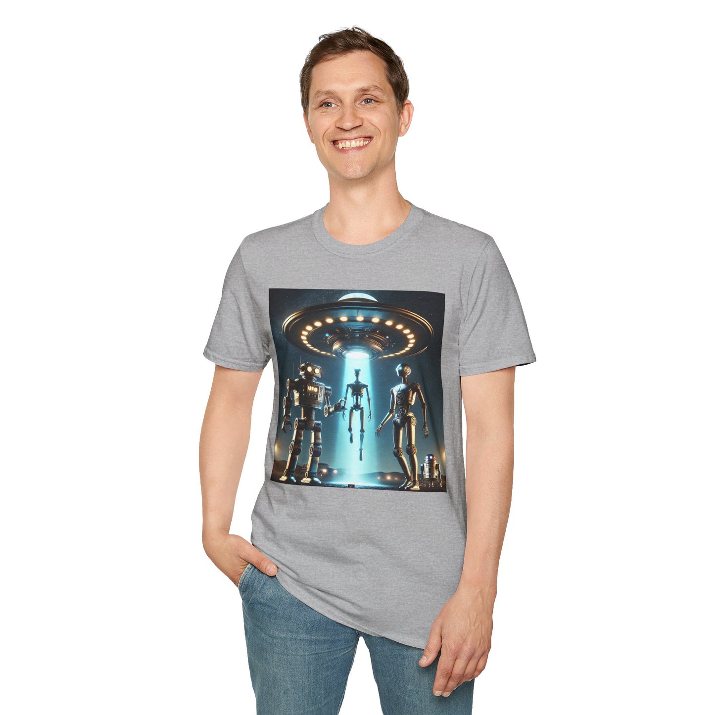 Retro Sci-Fi Unisex T-Shirt, Alien Design Shirt, Gift for Space Lovers, Cool Graphic Tee, Perfect for Sci-Fi Fans, Casual Wear