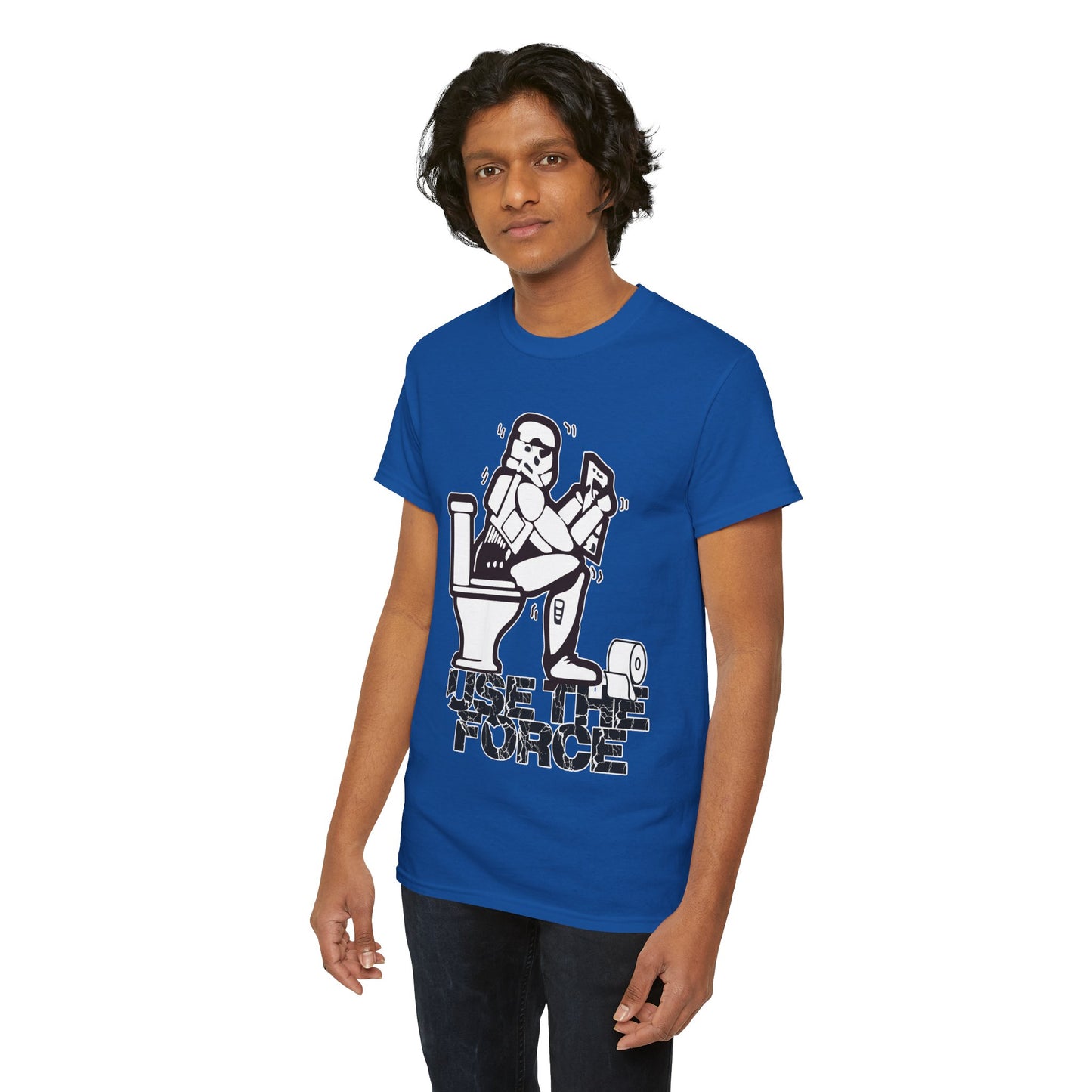 Use The Force, Unisex Heavy Cotton Tee, Star Wars, funny, restroom jokes, graphic design, png