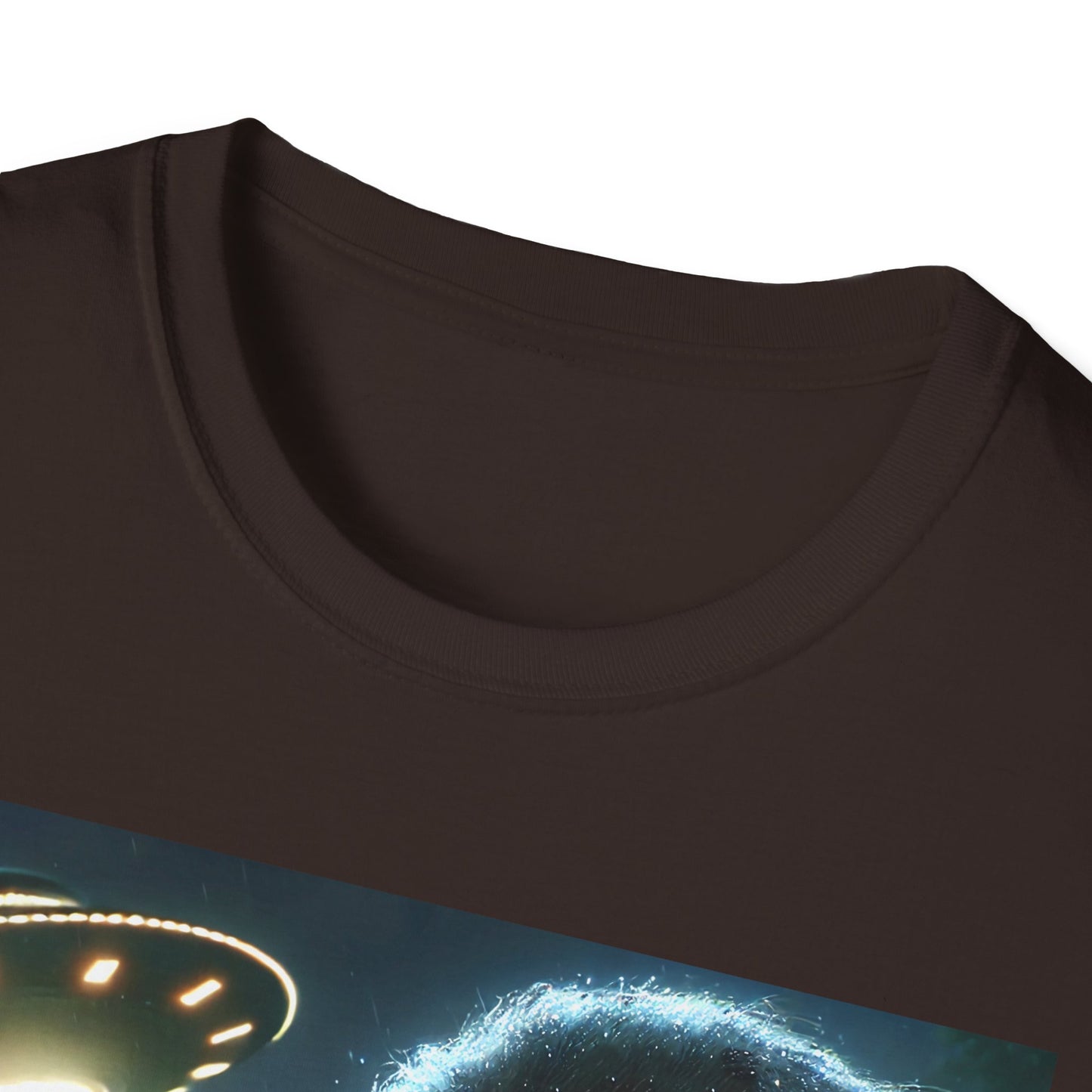 Bigfoot UFO Unisex T-Shirt, Funny Graphic Tee, Gift for Alien Lovers, Unique Summer Shirt, Casual Everyday Wear, t-shirt, tshirts, party