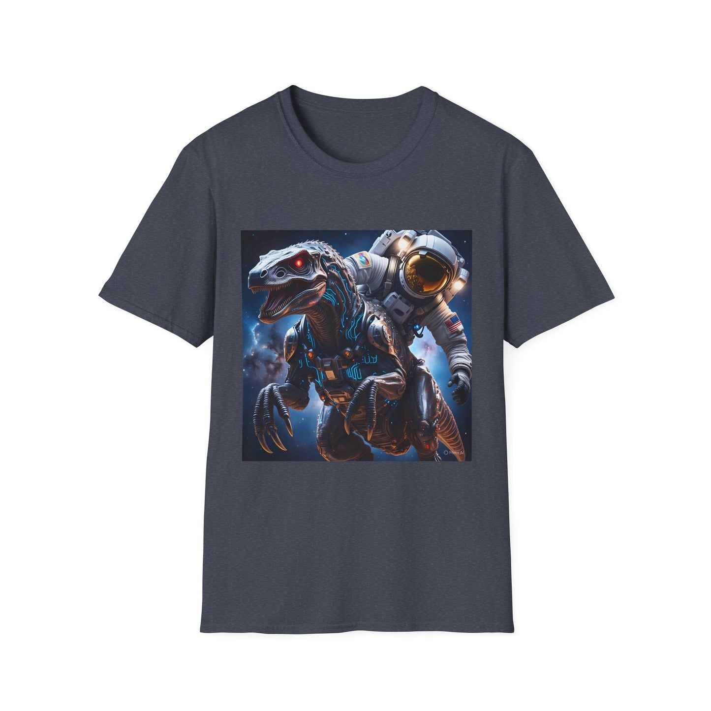 Space Dinosaur Unisex Softstyle T-Shirt, Fun Gift for Kids, Science Fiction Tee, Unique Graphic Shirt, Cool Outfit for Parties, t-shirt, tshirt, png