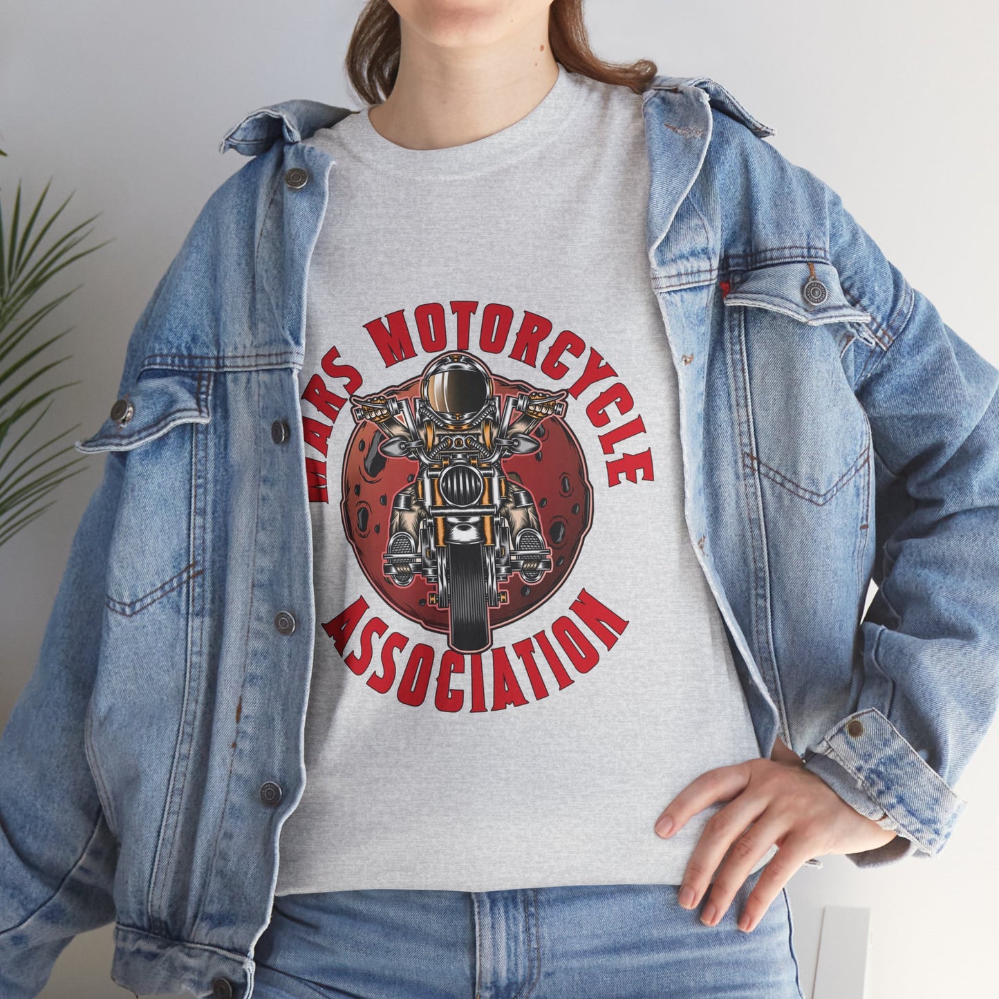 Mars Motorcycle Association Unisex Heavy Cotton Tee - Perfect Gift for Bikers