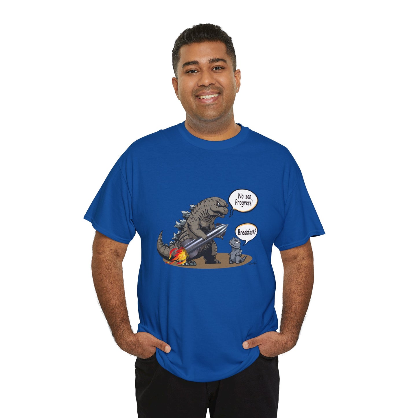 Godzilla, Son and SpaceX, Unisex Heavy Cotton Tee, print design, t-shirt, t-shirts, t-shirts, png, funny, cartoons, tee