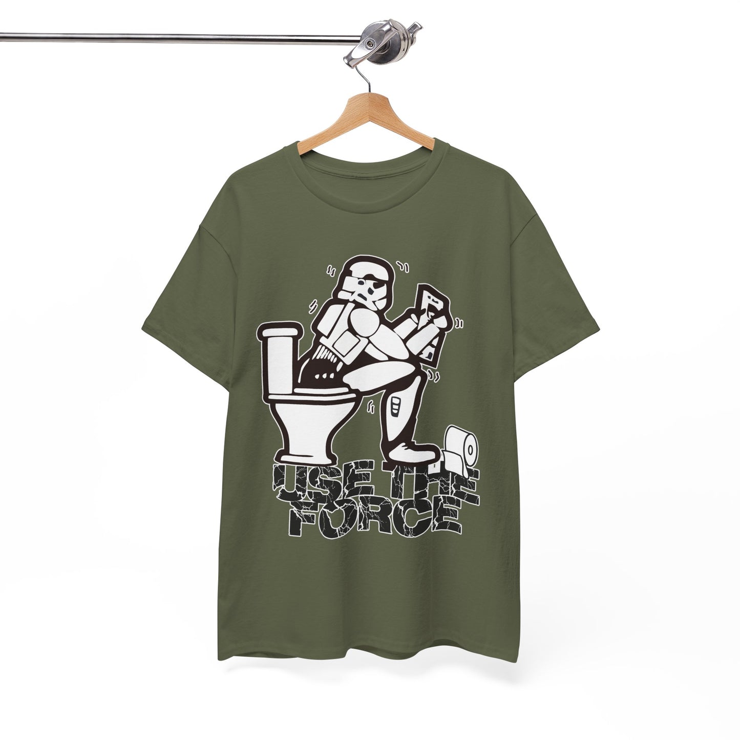 Use The Force, Unisex Heavy Cotton Tee, Star Wars, funny, restroom jokes, graphic design, png