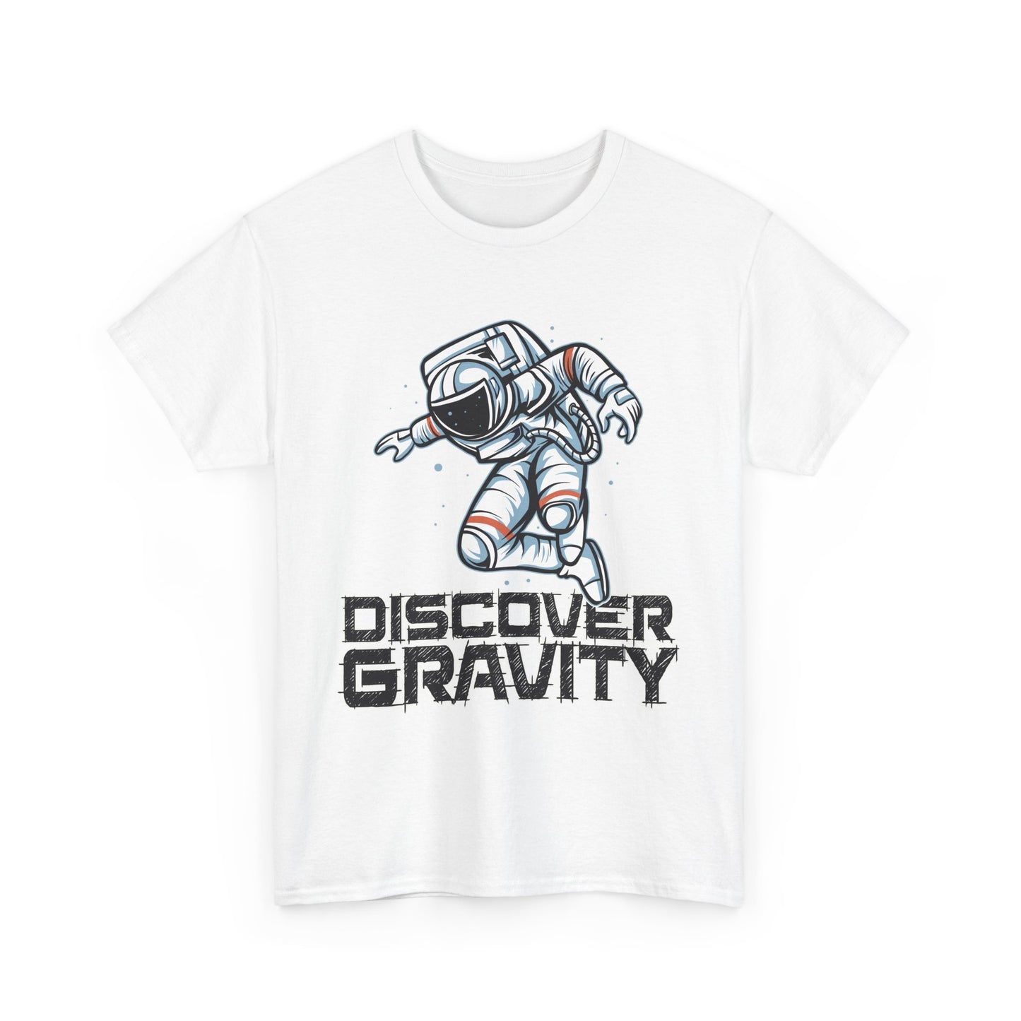 Discover Gravity. Unisex Heavy Cotton Tee - Fun Astronaut, Astronomy Graphic Tee - Unisex graphic design, png Express Delivery available