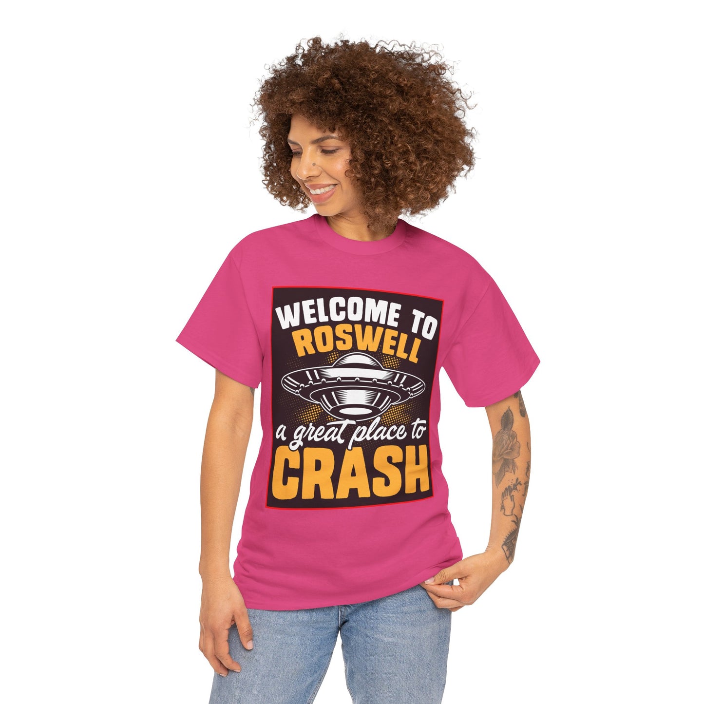 Roswell, UFO, Unisex Heavy Cotton Tee, graphic design, png, t-shirts, t-shirt, tshirts