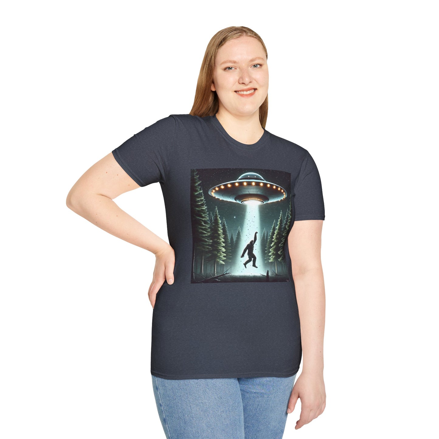 Funny UFO Abduction Unisex T-Shirt, Alien Theme Tee, Gift for Sci-Fi Lovers, Cool Graphic Shirt, Quirky Apparel, Unique Vintage Style