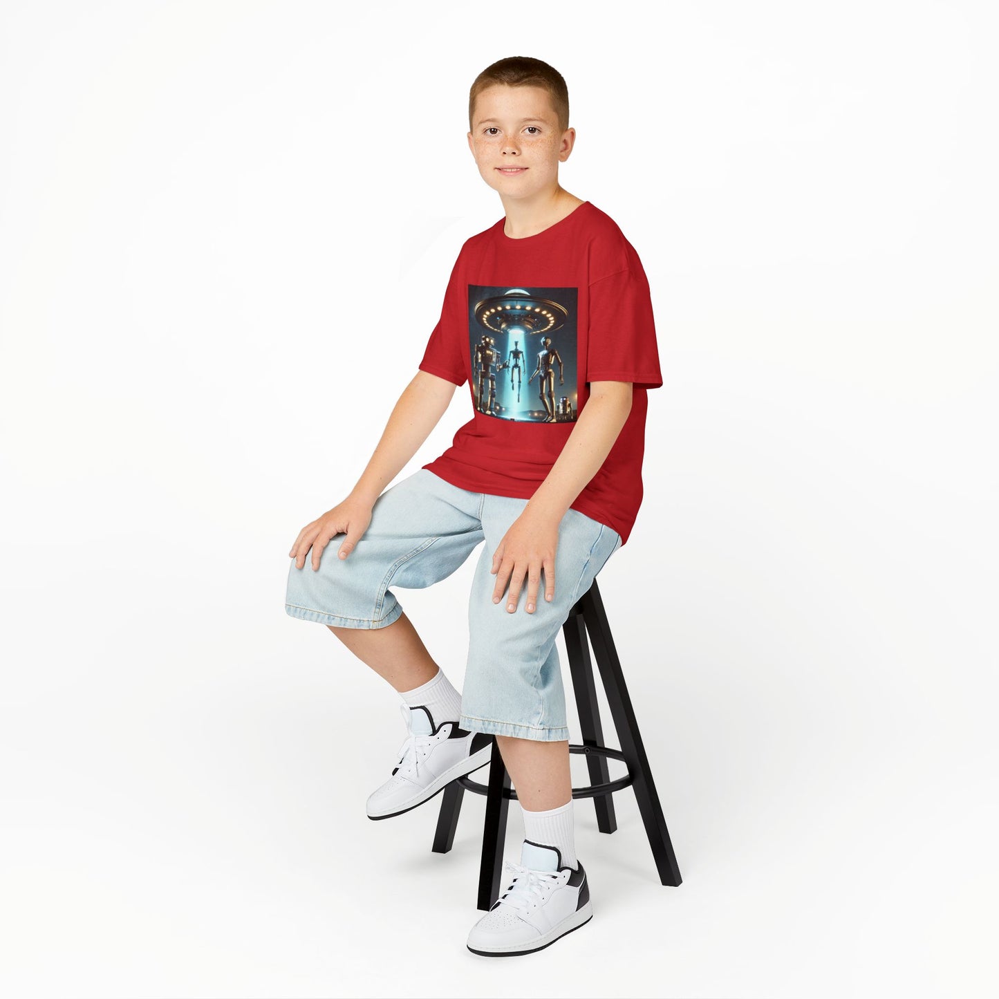 Alien Encounter Kids Tee, Fun Graphic Tee for Young Explorers, Perfect for Birthdays, Space Lovers, Casual Wear, Gift Idea