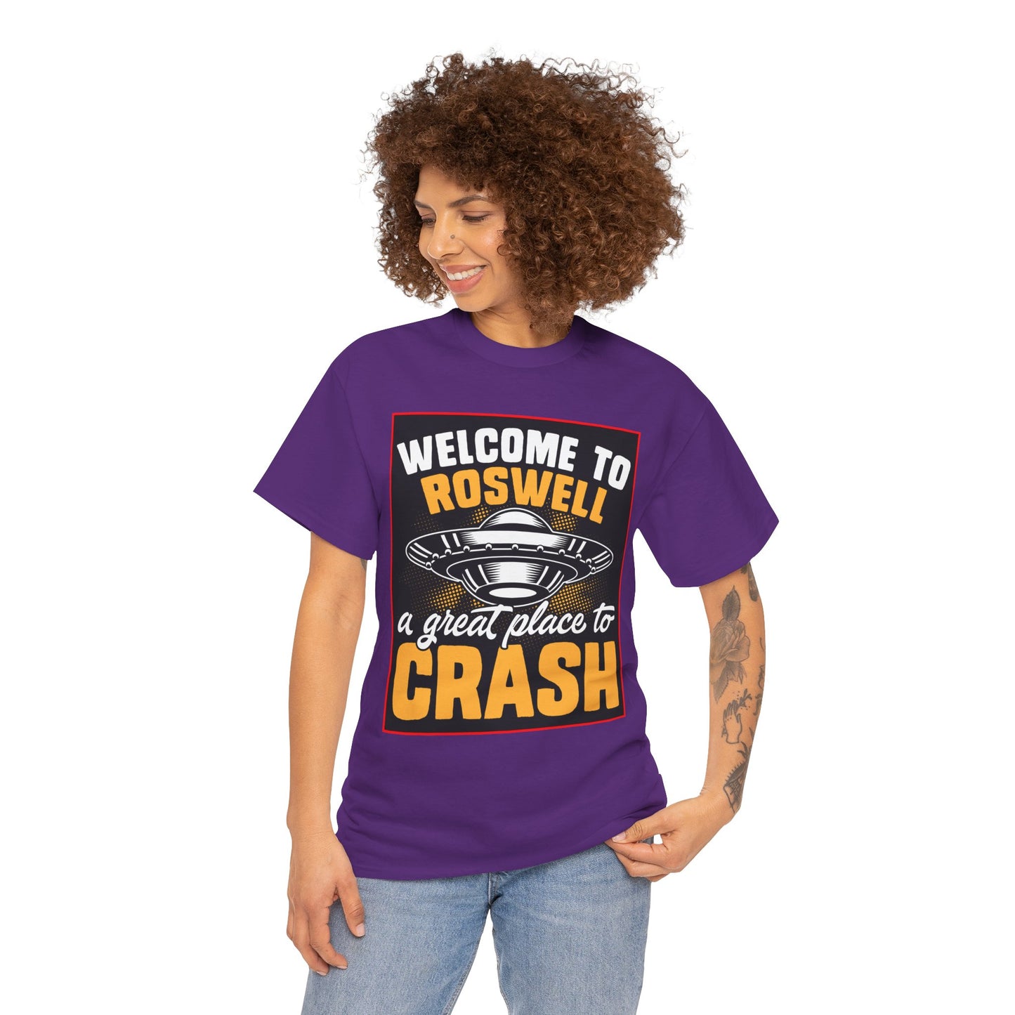 Roswell, UFO, Unisex Heavy Cotton Tee, graphic design, png, t-shirts, t-shirt, tshirts
