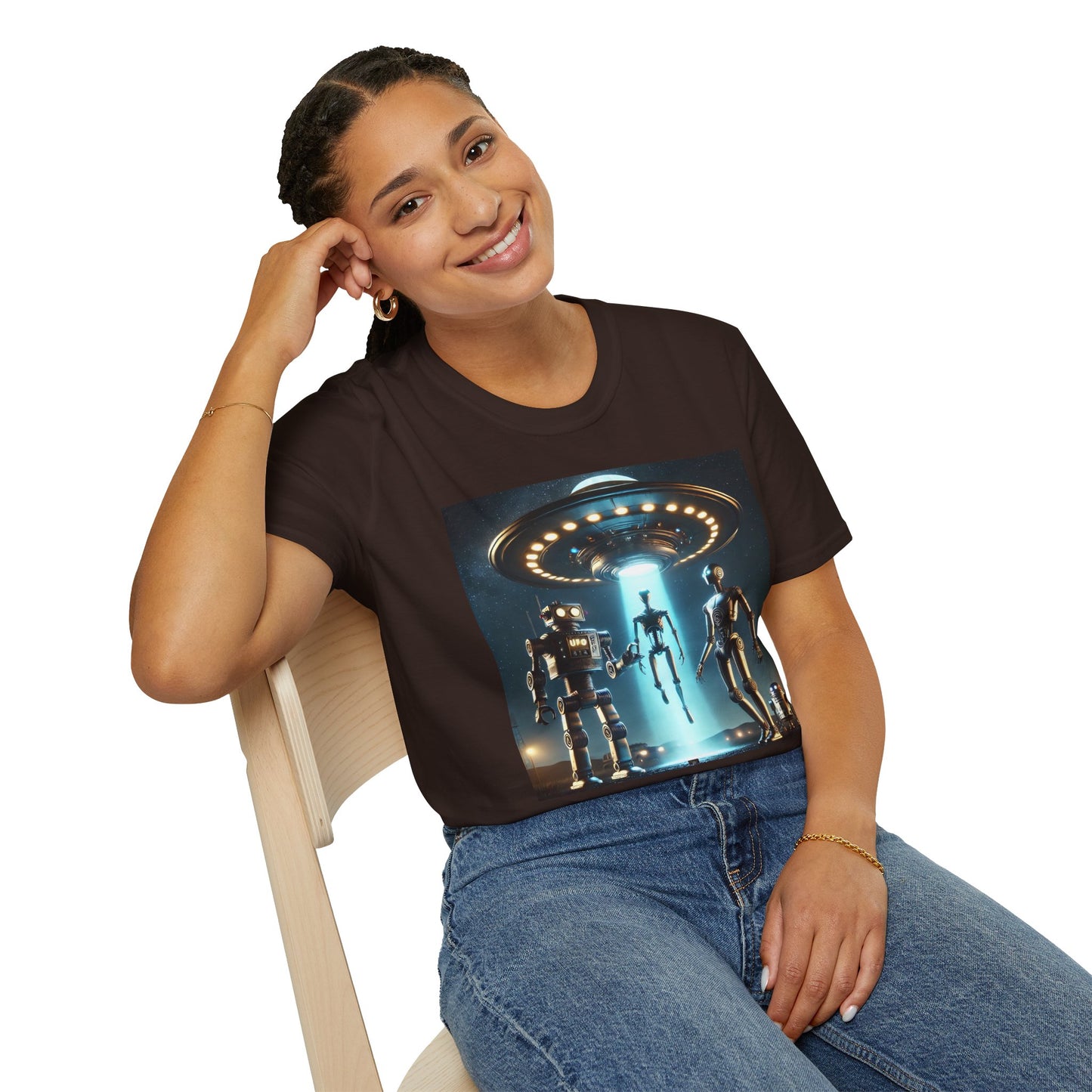 Retro Sci-Fi Unisex T-Shirt, Alien Design Shirt, Gift for Space Lovers, Cool Graphic Tee, Perfect for Sci-Fi Fans, Casual Wear