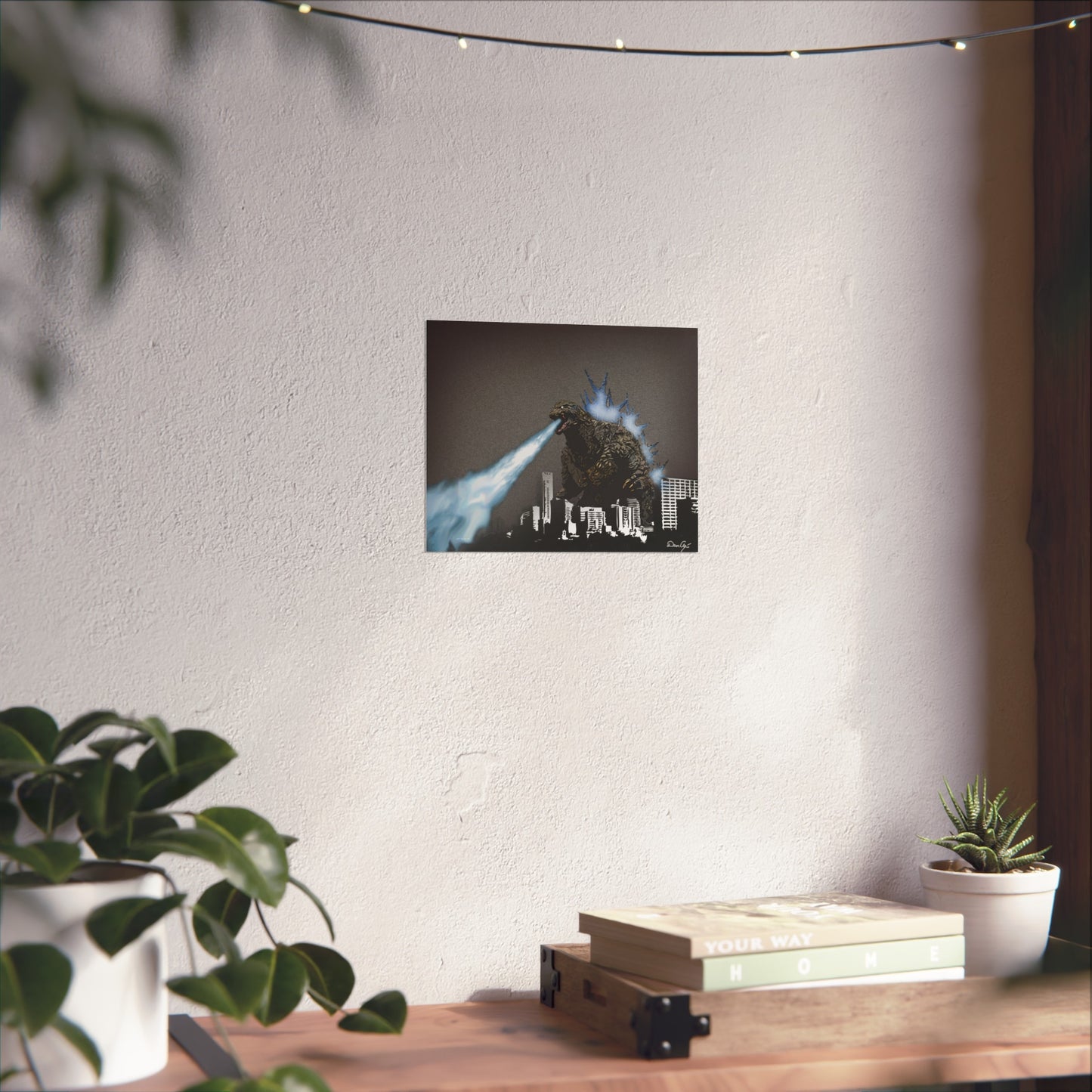 Godzilla Minus One, Fine Art Posters, Godzilla movie rendition, monsters, movies, posters, canvas, fine art, graphic design, png, CanvasPrints