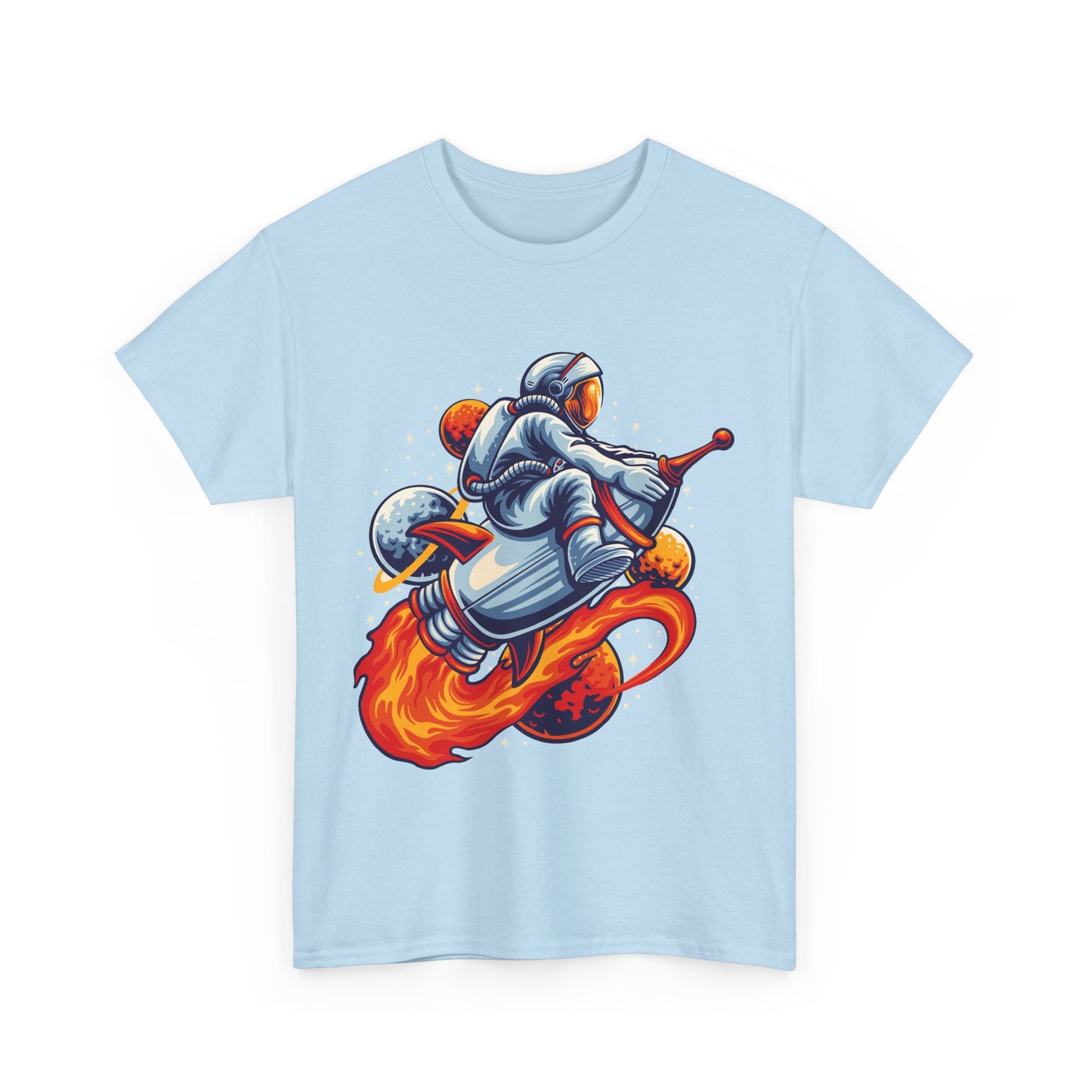 Retro Space Explorer Unisex Heavy Cotton Tee, graphic designed, tees, t-shirt, t-shirts, png