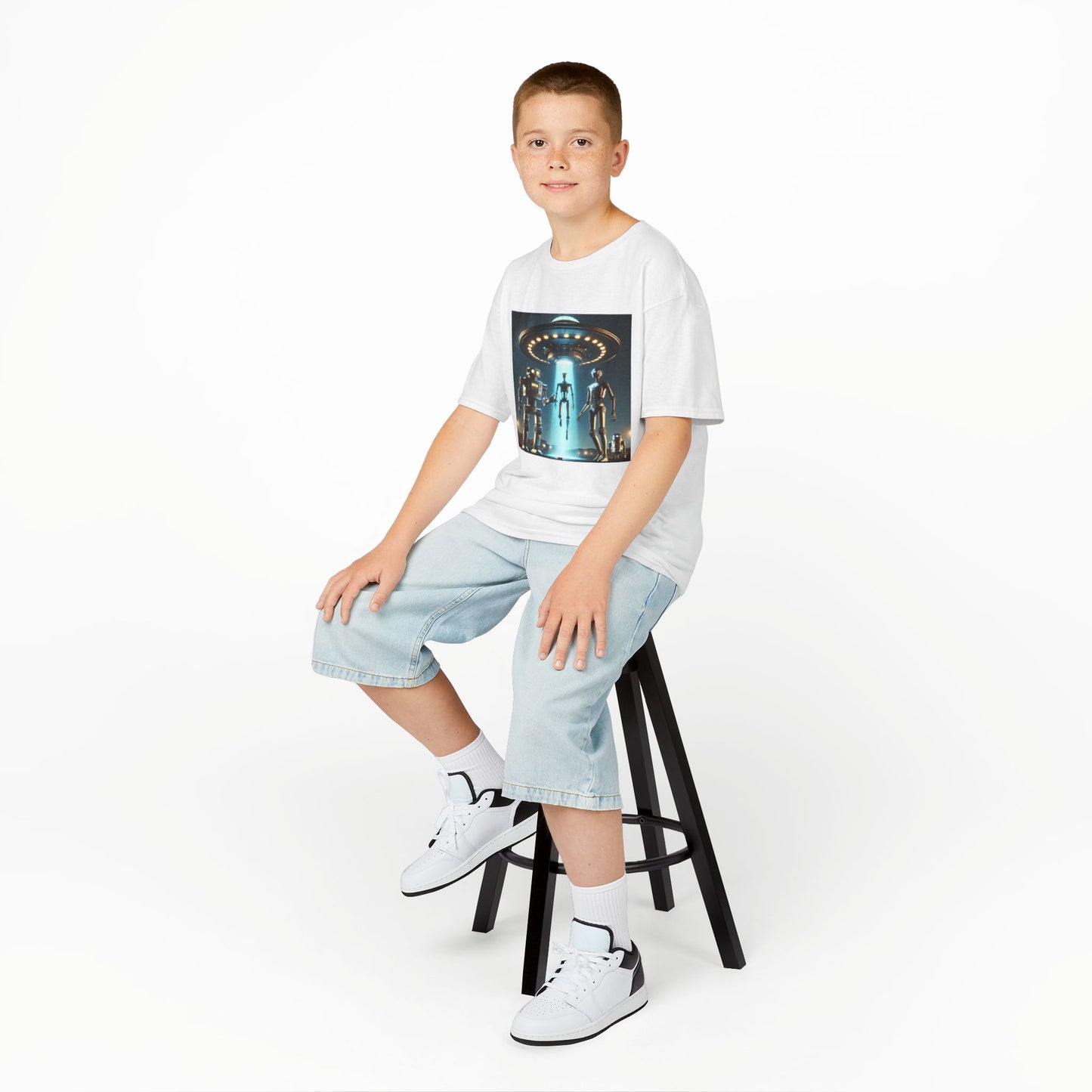 Alien Encounter Kids Tee, Fun Graphic Tee for Young Explorers, Perfect for Birthdays, Space Lovers, Casual Wear, Gift Idea
