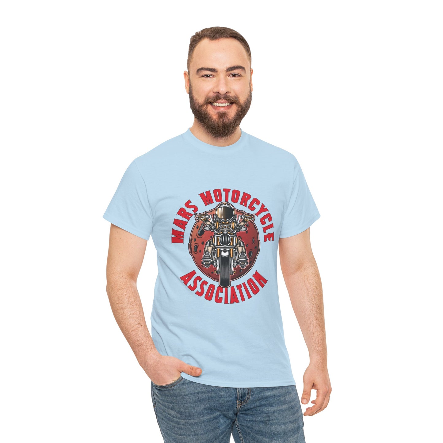 Mars Motorcycle Association Unisex Heavy Cotton Tee - Perfect Gift for Bikers