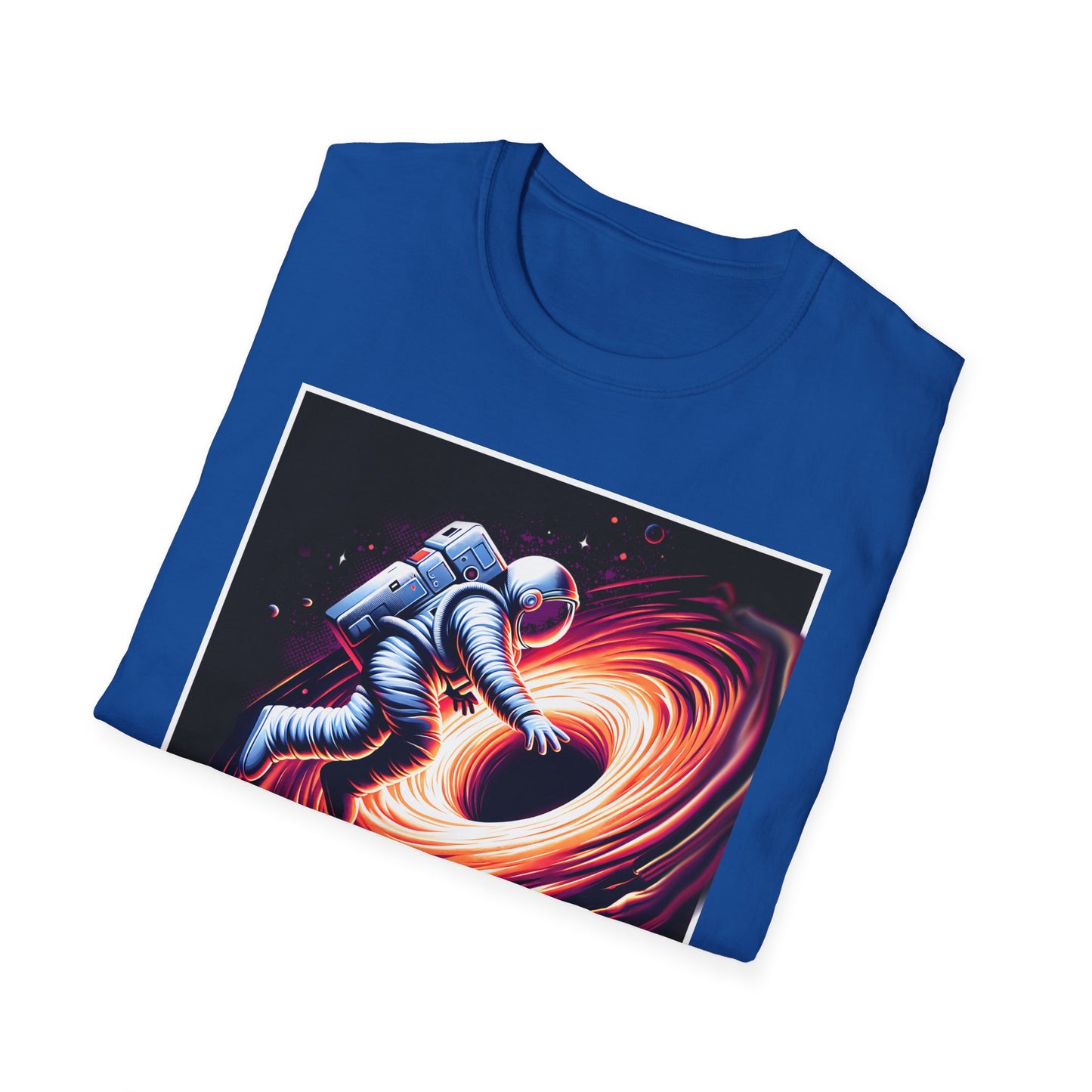 Falling Into a Blackhole Unisex Softstyle, T-Shirt, Space Lover Gift, Sci-Fi Tee, Astronomy Shirt, Creative Graphic T-Shirt, Gift Astronaut