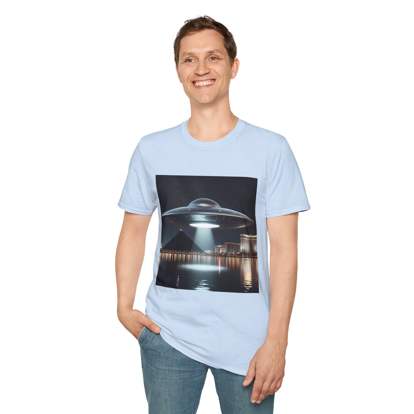 Vintage UFO Graphic Unisex T-Shirt, Retro Tee for Sci-Fi Lovers, Gift for Space Enthusiasts, Cool Alien Design, Unique Casual Wear