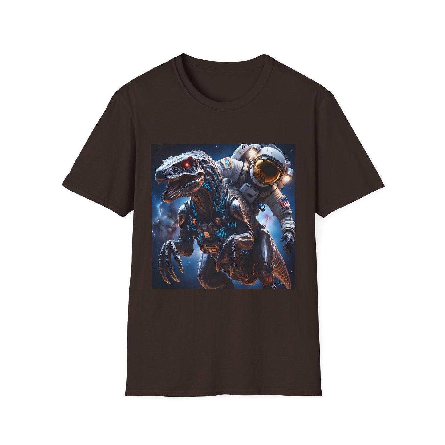Space Dinosaur Unisex Softstyle T-Shirt, Fun Gift for Kids, Science Fiction Tee, Unique Graphic Shirt, Cool Outfit for Parties, t-shirt, tshirt, png