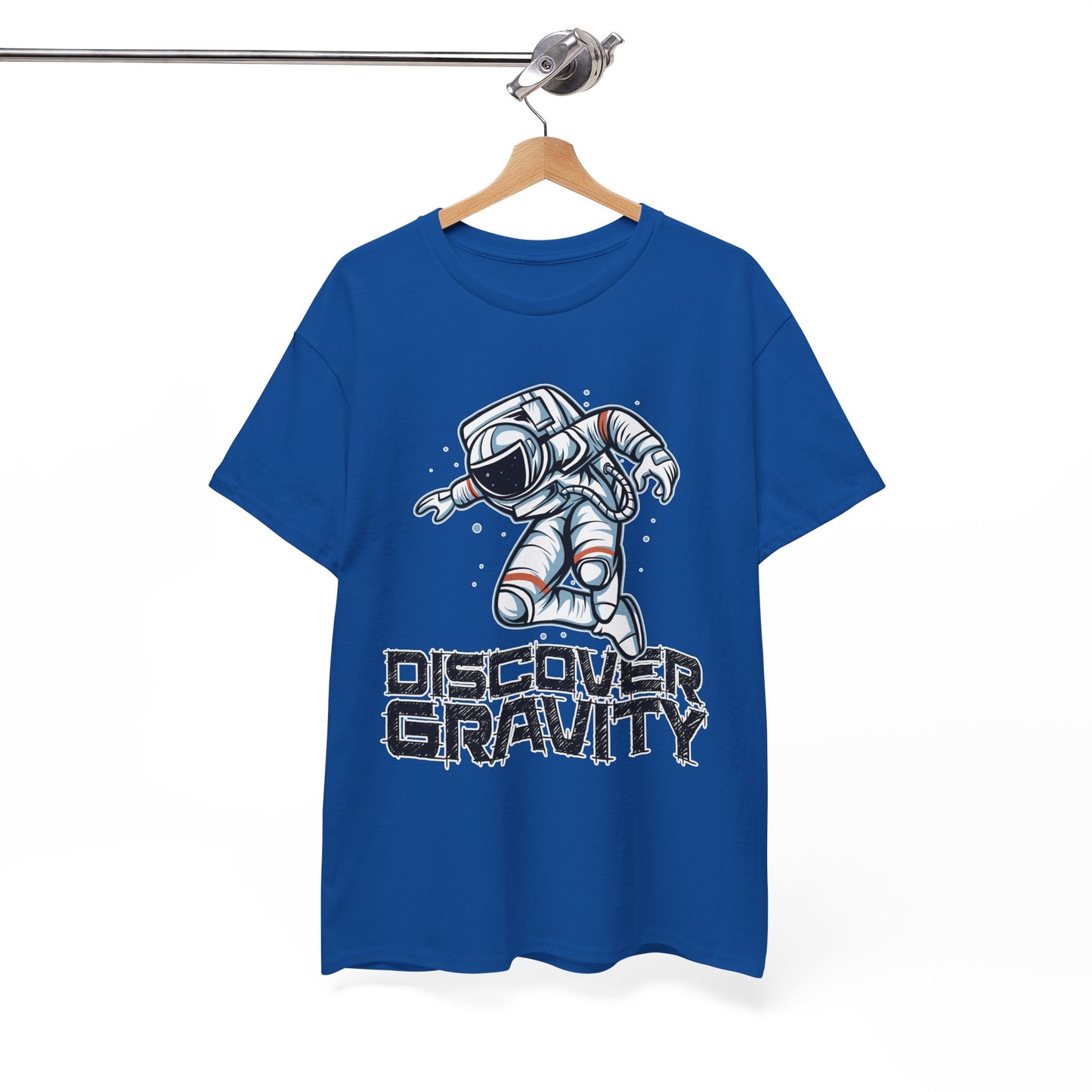 Discover Gravity. Unisex Heavy Cotton Tee - Fun Astronaut, Astronomy Graphic Tee - Unisex graphic design, png Express Delivery available